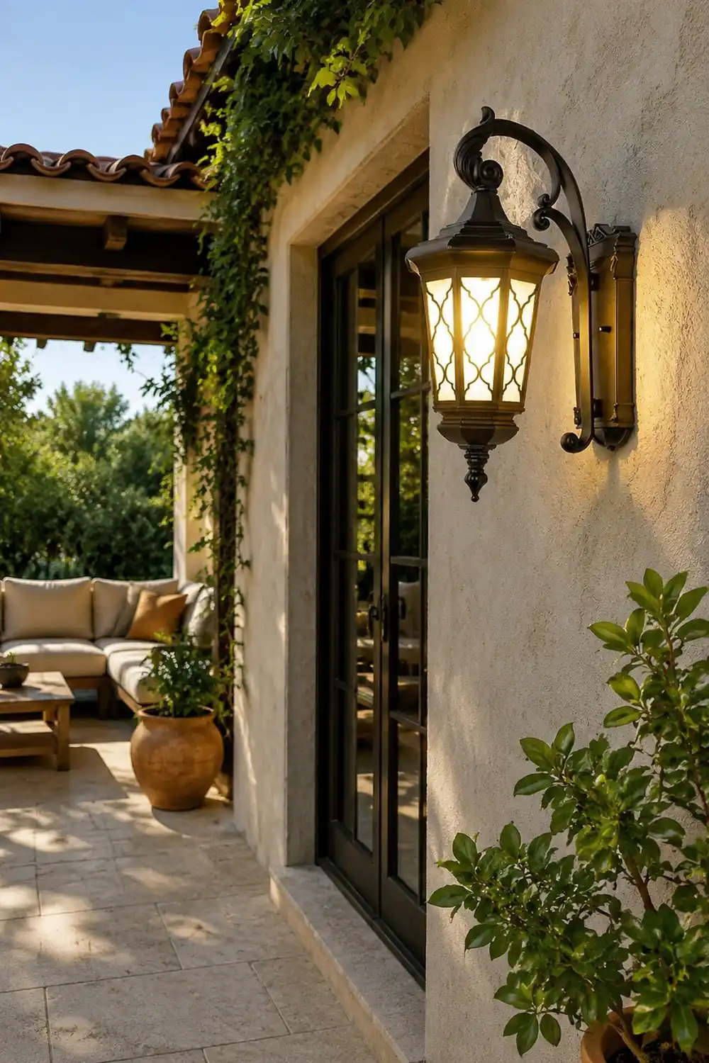 Outdoor Retro Waterproof Wall Lamp Decorative Lighting for Villa Courtyard Balcony - Lumpaz