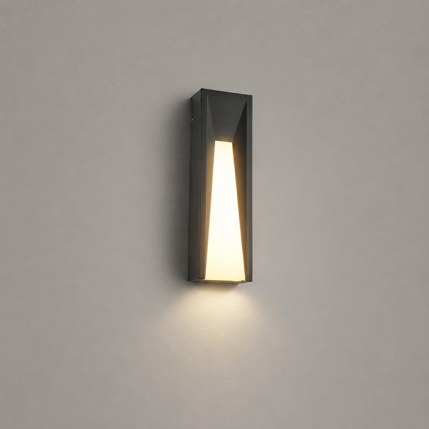 Arched Trapezoid Waterproof Black LED Modern Outdoor Wall Lights Wall Lamp - Lumpaz