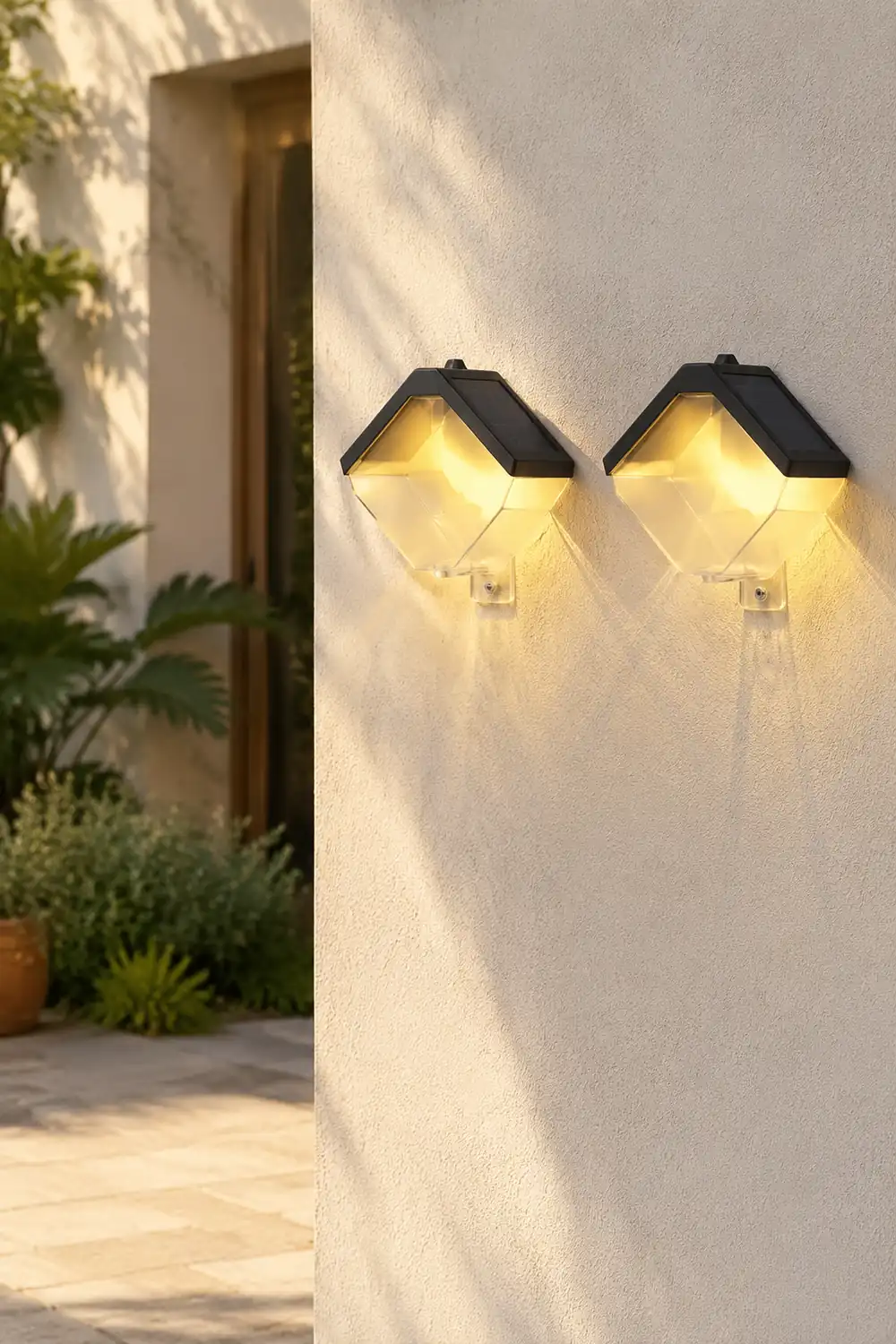 2Pcs Waterproof LED Multi Color Light Modern Solar Wall Washer Light - Lumpaz
