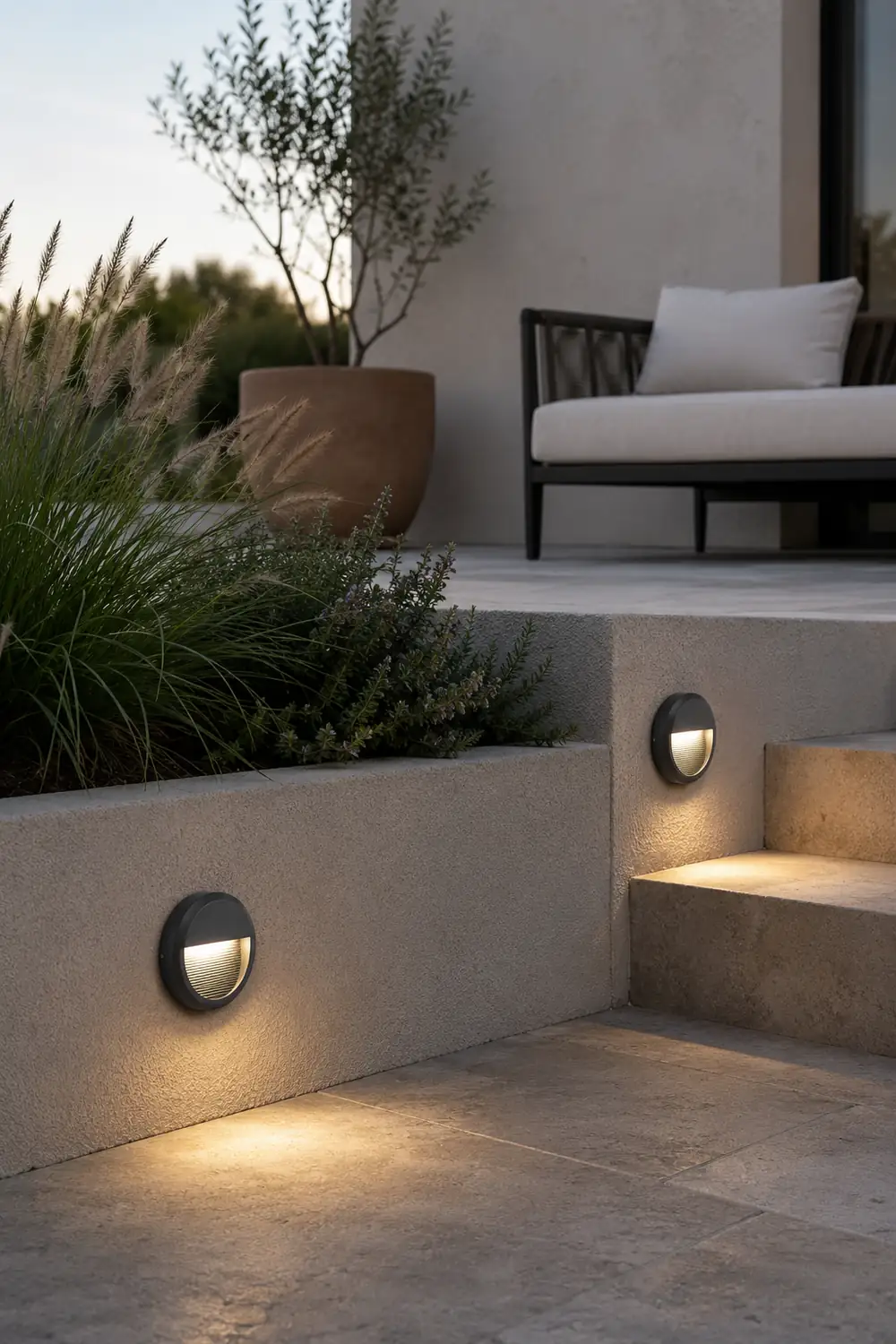Waterproof Outdoor LED Step Lights Corner Lamp for Villa Courtyard Garden - Lumpaz