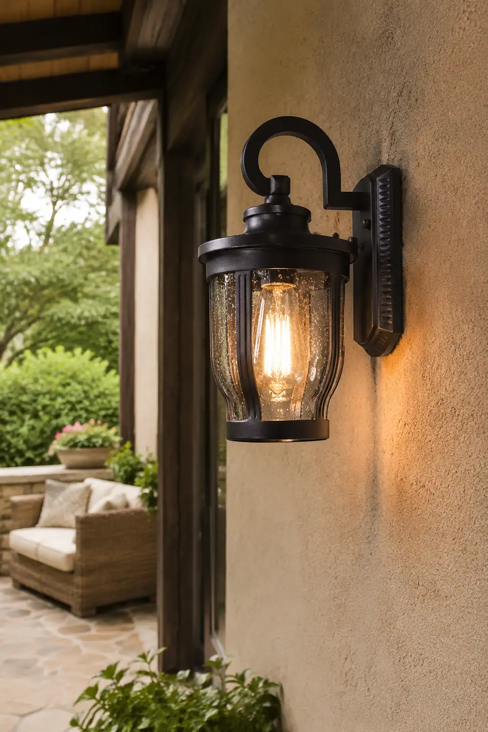 Retro Creative Waterproof Bubbles Glass Vintage Outdoor Wall Lights - Lumpaz
