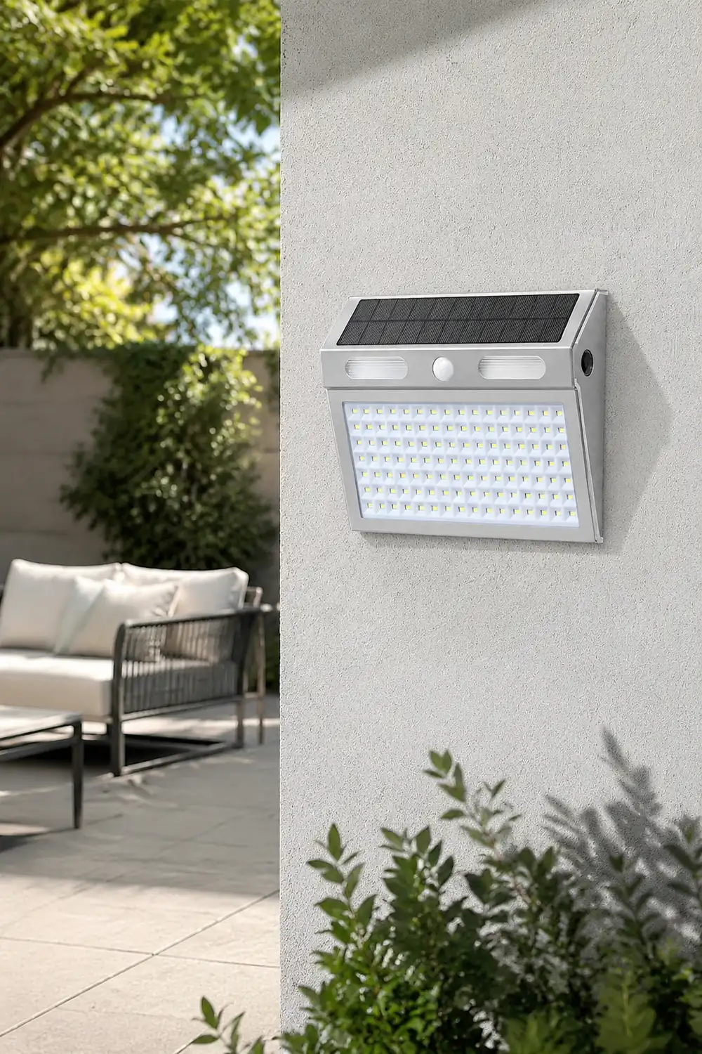 Rectangular Waterproof LED Motion Sensor Solar Wall Lights Outdoor Wall Lamp - Lumpaz