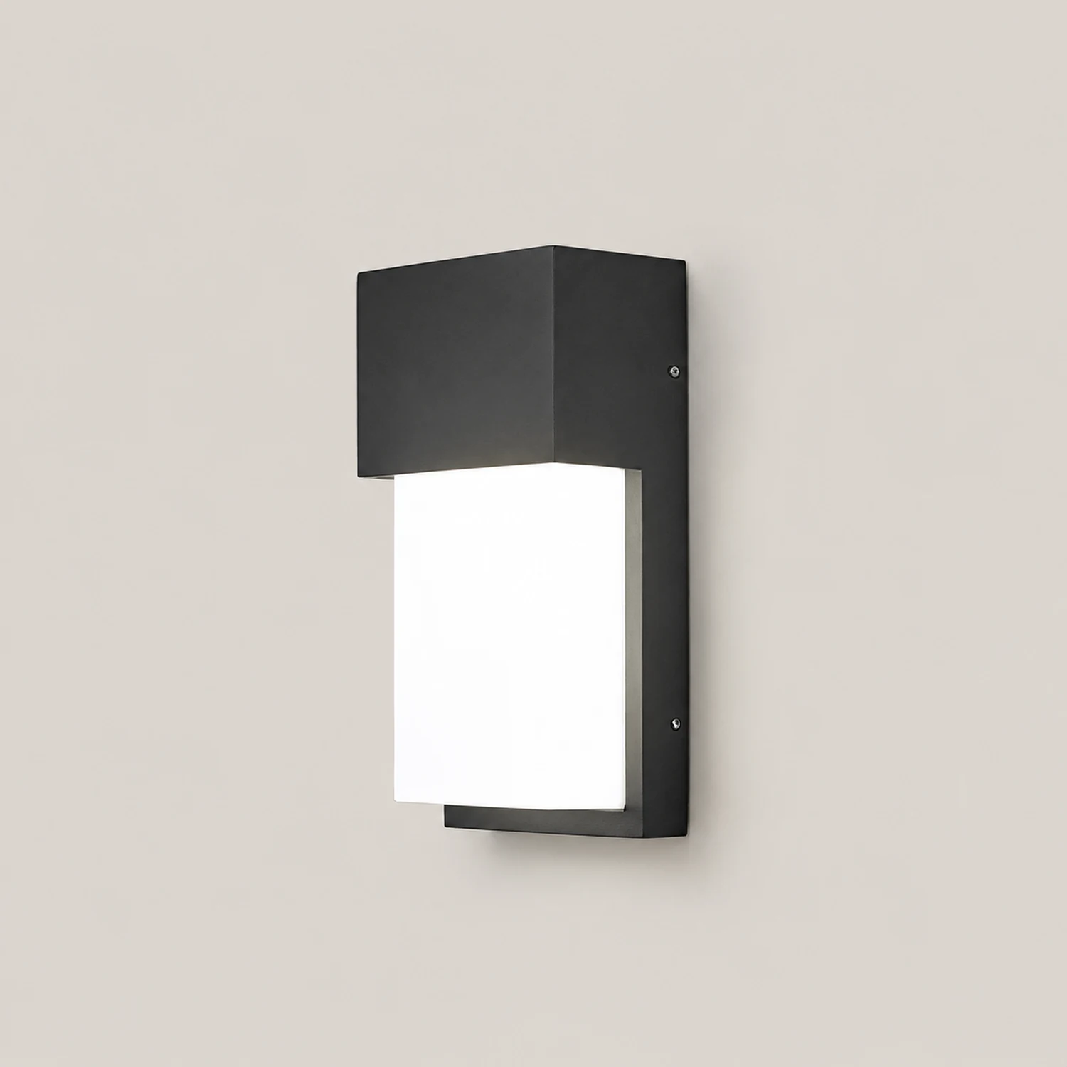 Rectangular Waterproof LED 10W Black Modern Outdoor Wall Light Fixture - Lumpaz
