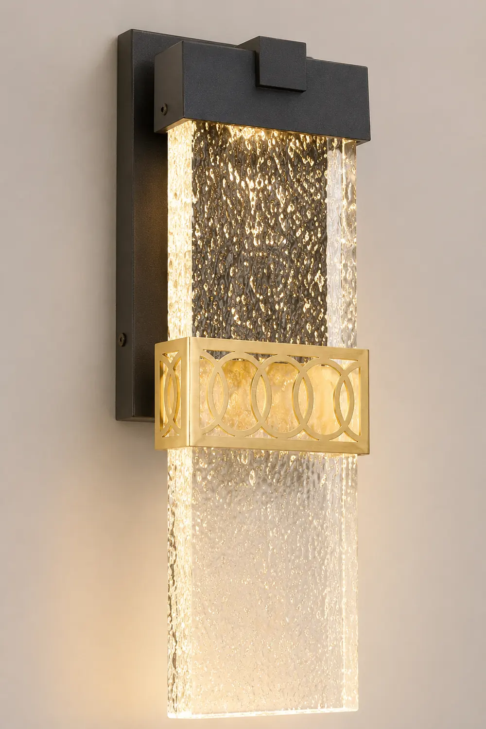 Bubbles Crystal LED Waterproof Black Simple Modern Outdoor Wall Lights - Lumpaz