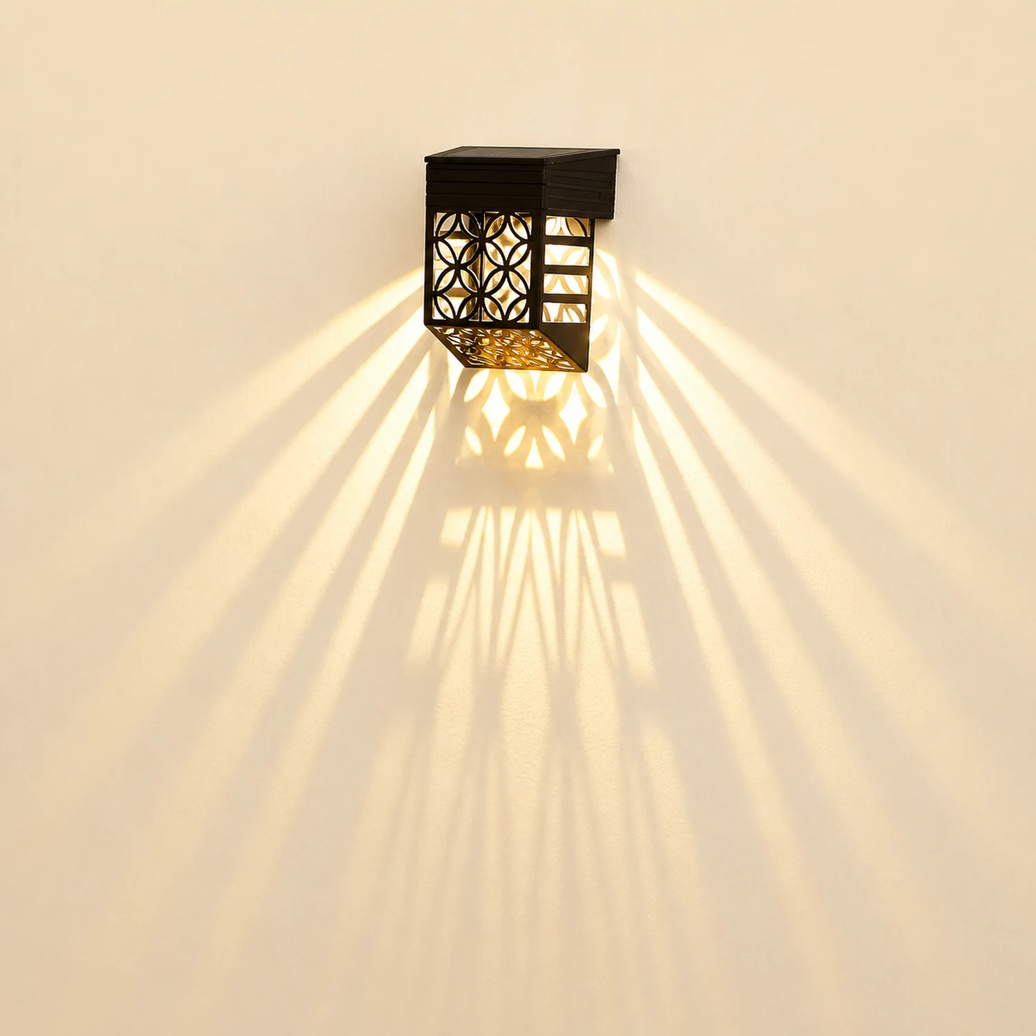 Solar Hollow Outdoor Wall Sconce Lighting Led Fence Wall Lamp Garden Lights - Lumpaz