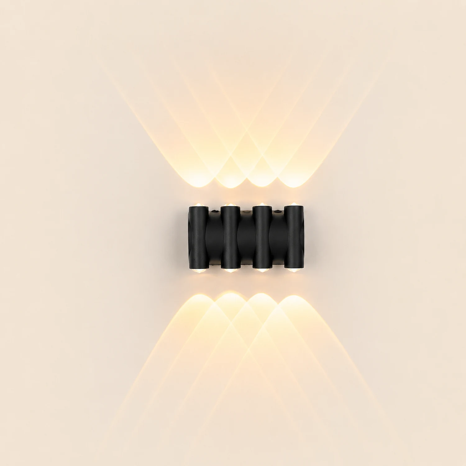 Up and Down Light LED Waterproof Black Modern Wall Washer Light Wall Lamp - Lumpaz