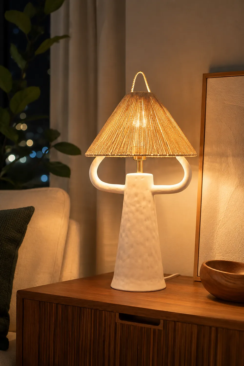 Horns Ceramic Table Lamp - Lumpaz