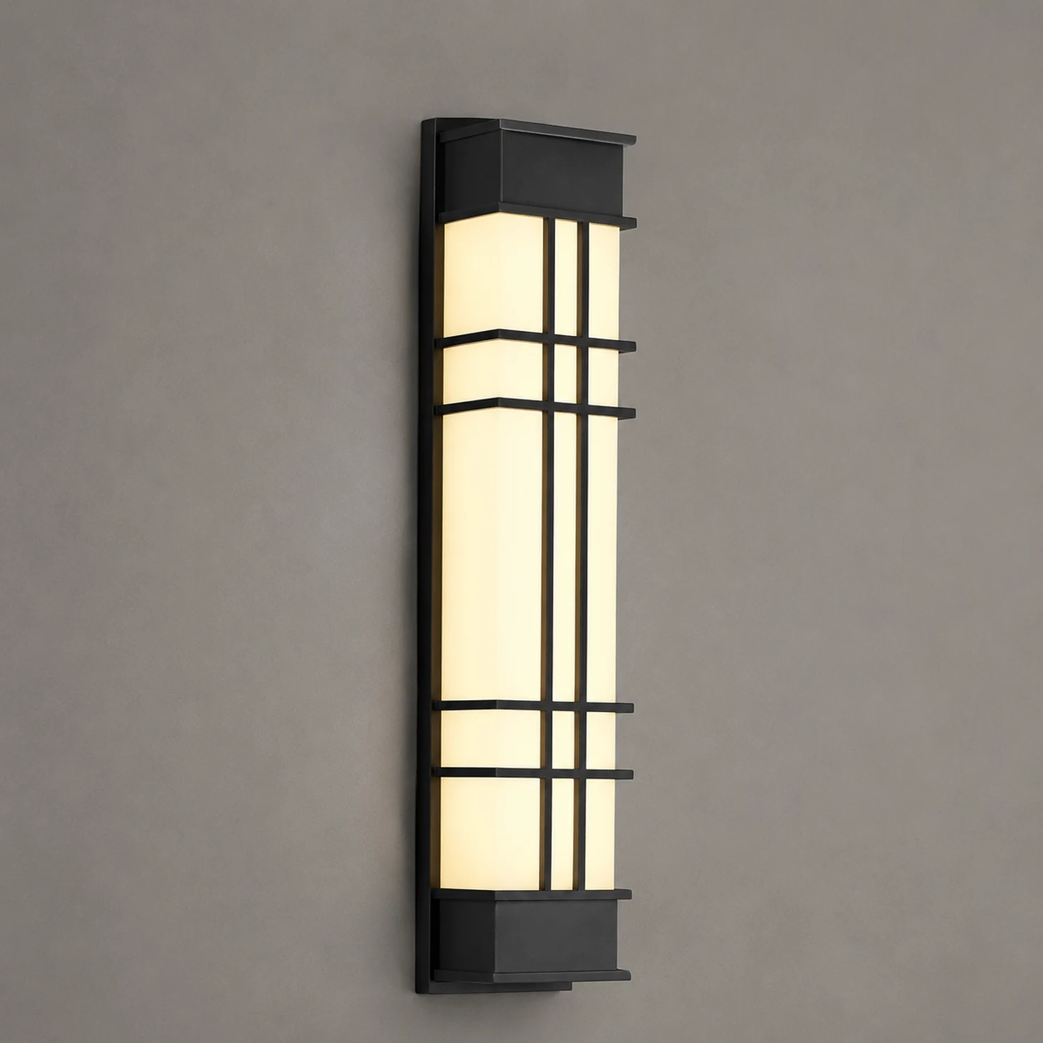 Retro Rectangular Waterproof LED Black Traditional Outdoor Wall Lamp - Lumpaz