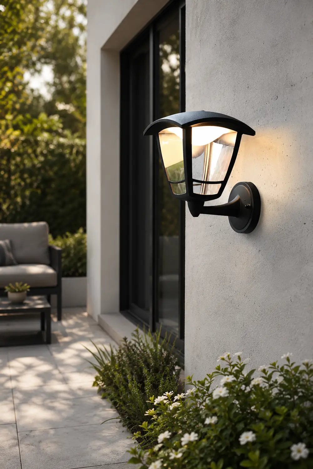 Retro Waterproof Black Vintage Outdoor Wall Lamp Plug in Wall Sconce Lighting - Lumpaz