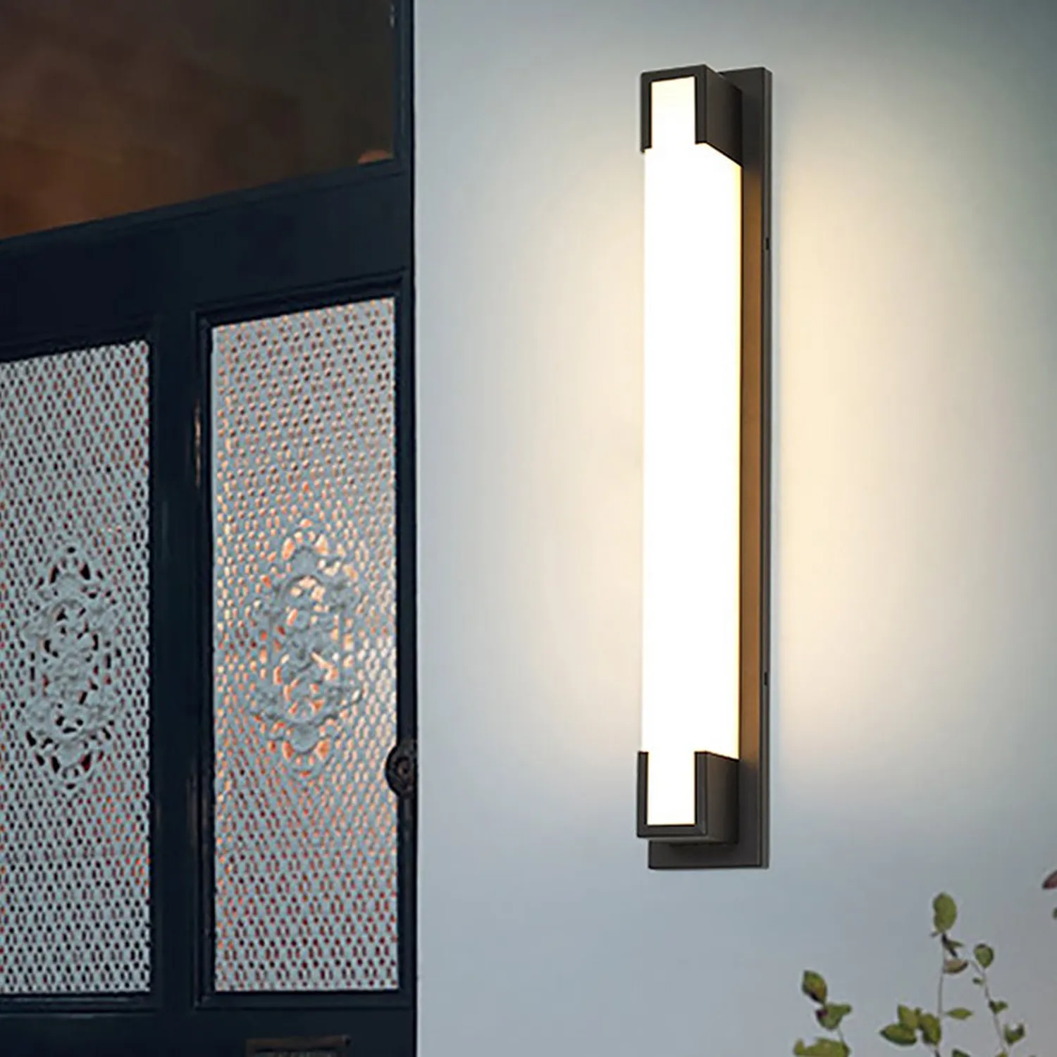 Retro Rectangular Waterproof LED Black Decorative Outdoor Wall Lights - Lumpaz