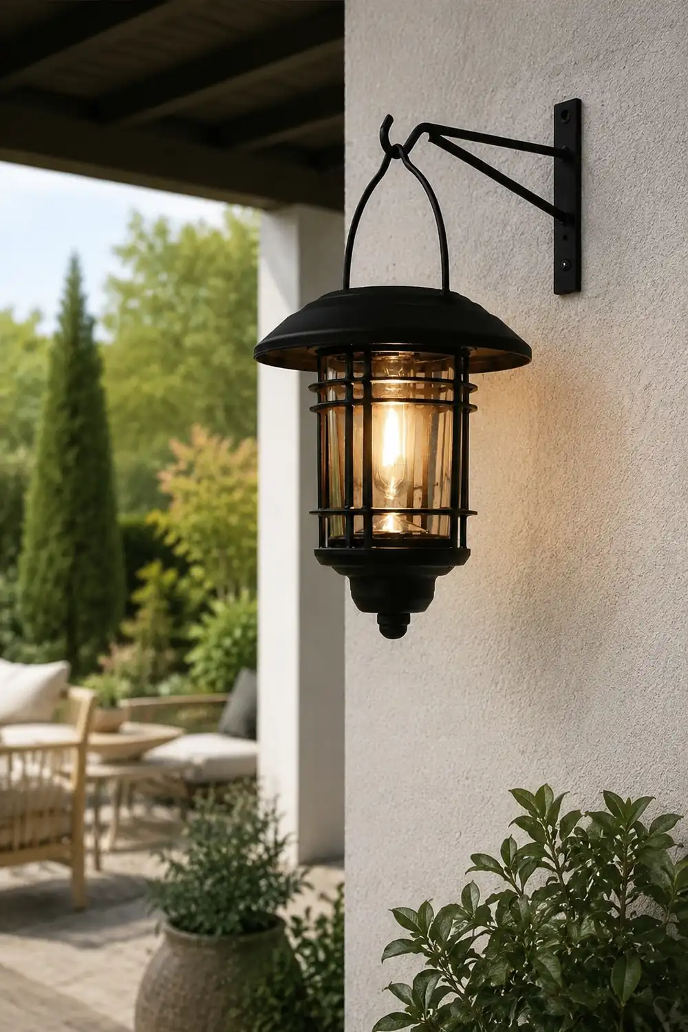 Industrial Style Solar Outdoor Wall Lights Wall Sconce Lighting LED Wall Lamp - Lumpaz