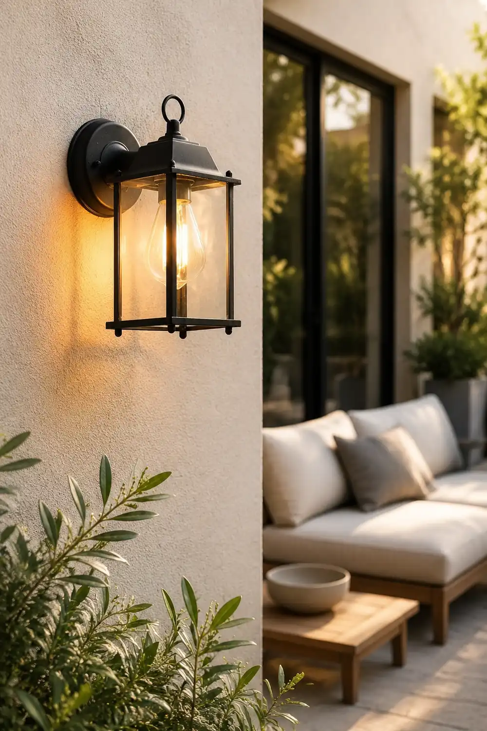 Square Glass Wall Lamp Outdoor Wall Sconce Lighting LED Waterproof Wall Lights - Lumpaz