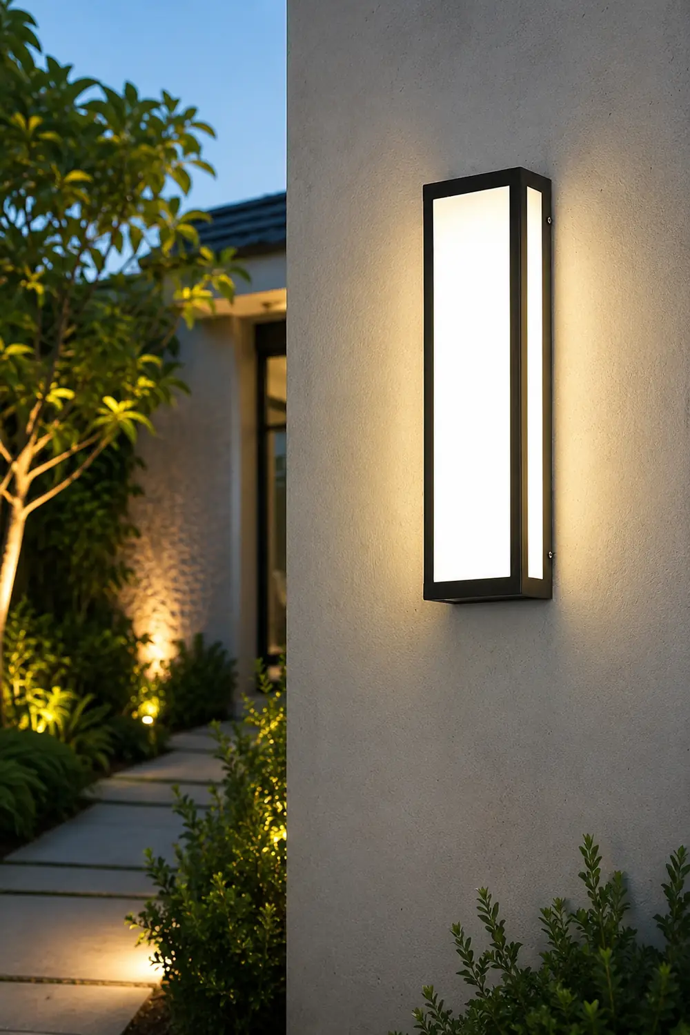 Rectangular LED Waterproof Black Modern Outdoor Exterior Light Wall Lamp - Lumpaz