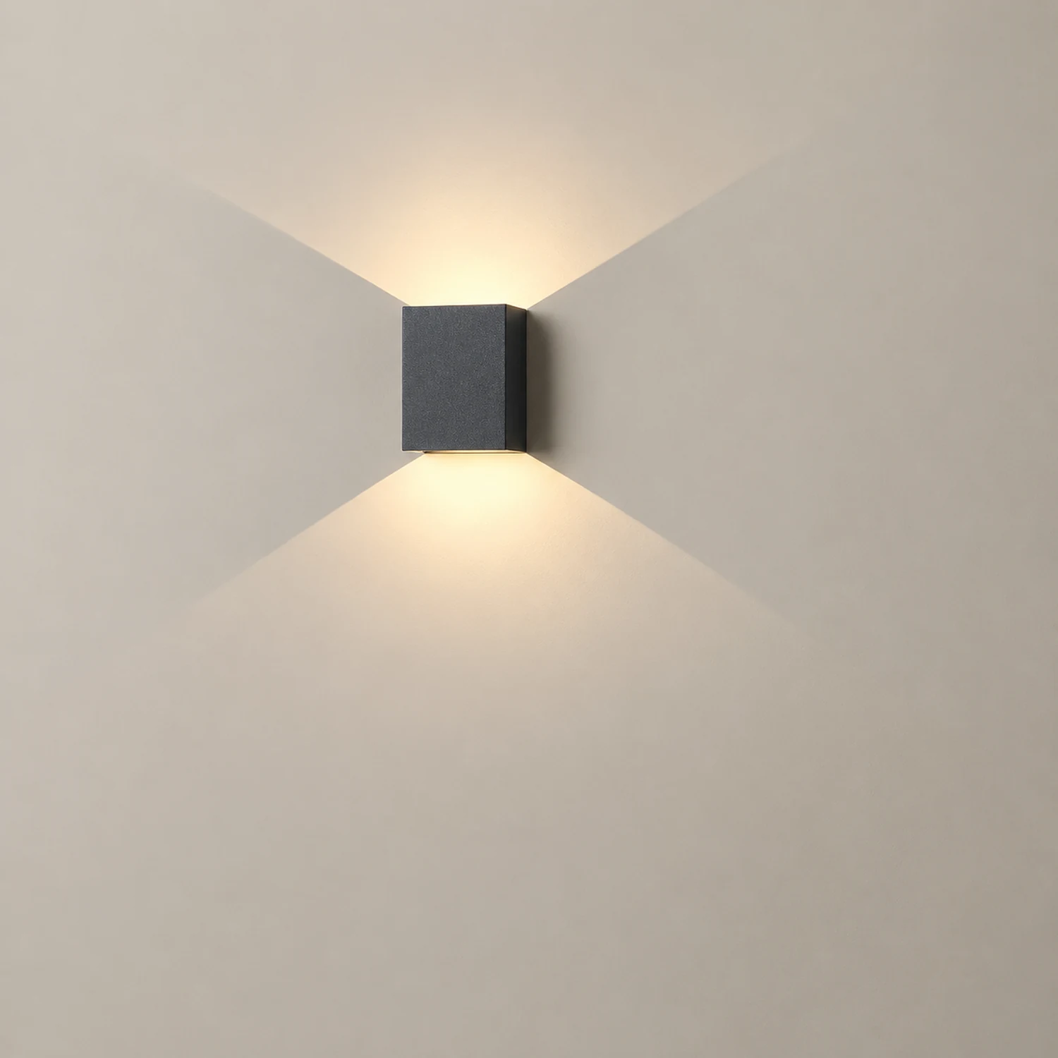 Waterproof Square LED up and down Lighting Modern Outdoor Wall Lights - Lumpaz