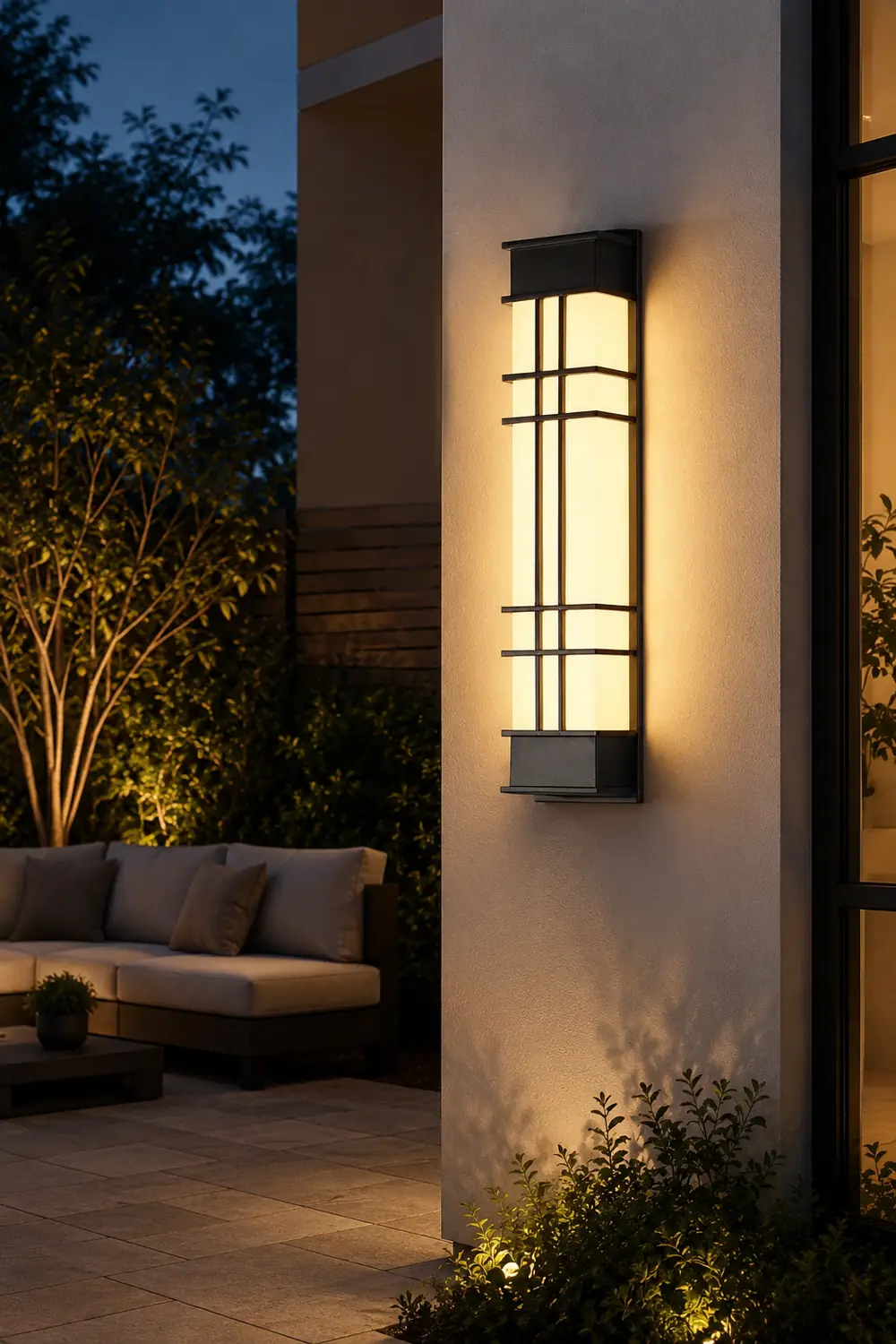 Retro Rectangular Waterproof LED Black Traditional Outdoor Wall Lamp - Lumpaz