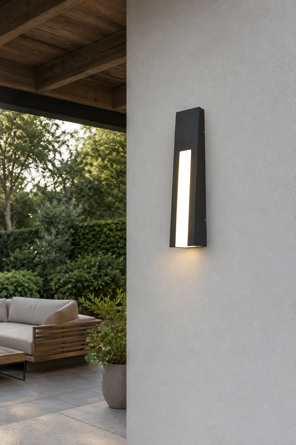 Minimalist LED Waterproof Black Modern Outdoor Wall Lamp Exterior Lights - Lumpaz
