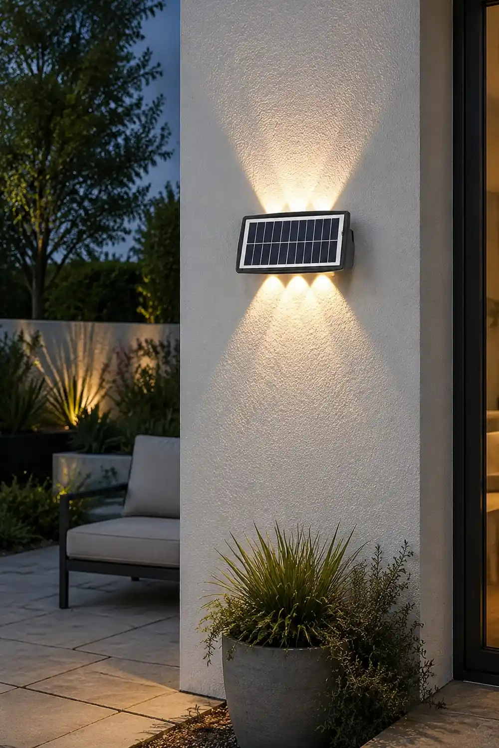 Rectangular Up and Down Lights LED Waterproof Black Modern Wall Lamp - Lumpaz