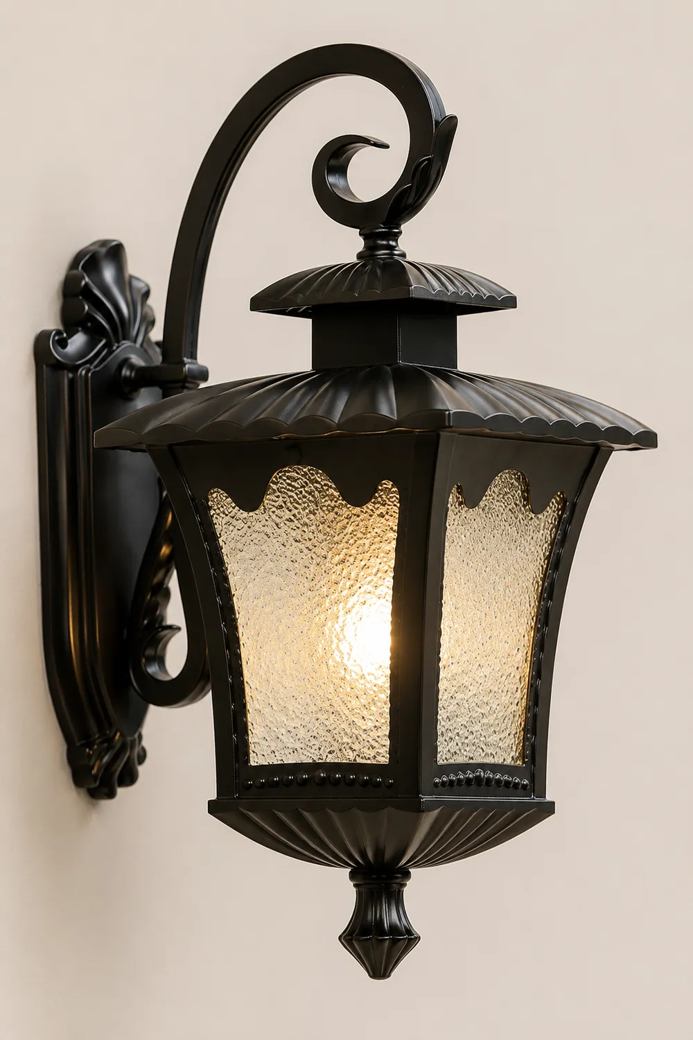 Creative Retro Glass Lantern Waterproof LED European-style Wall Lamp - Lumpaz