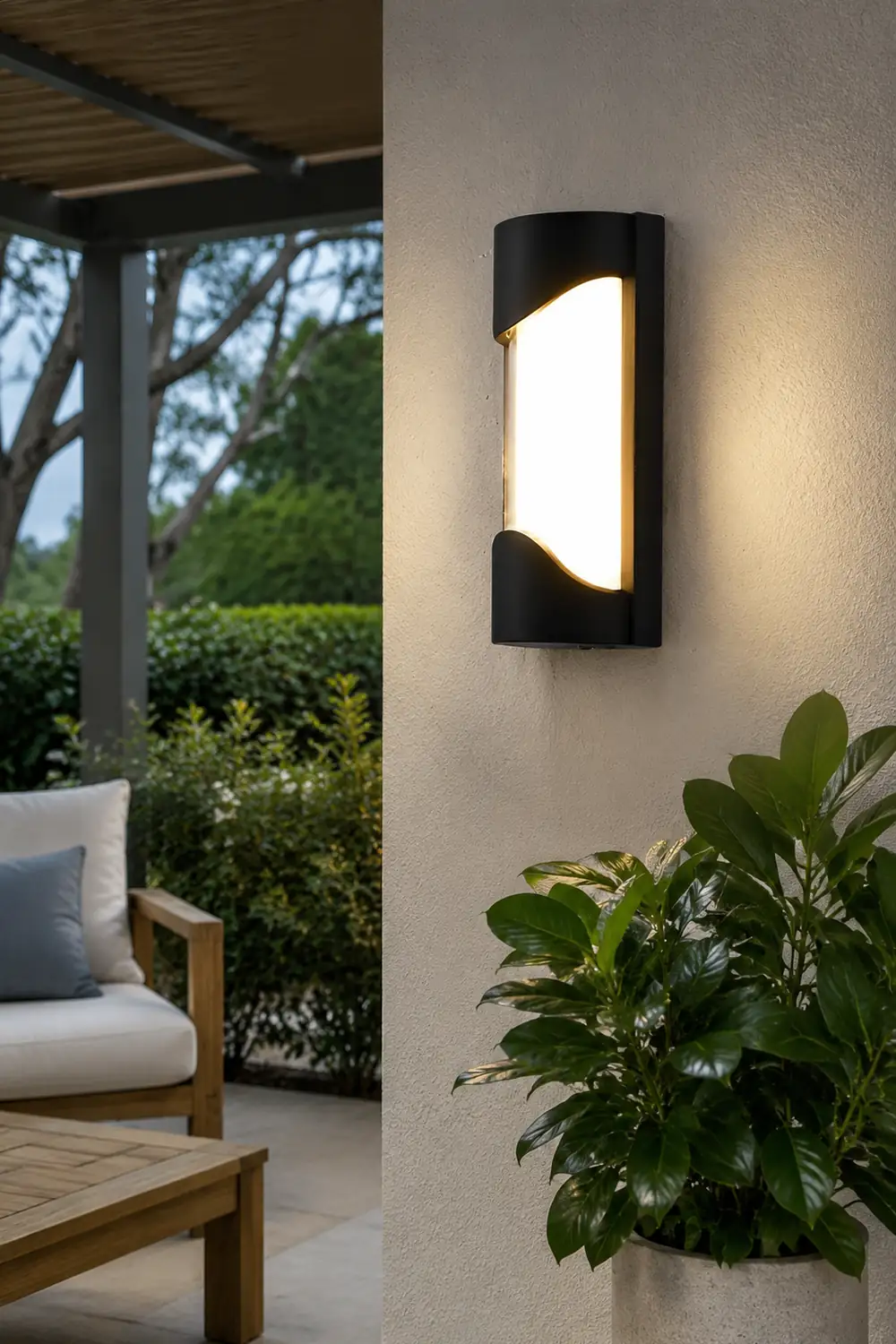 Creative Waterproof LED Black Modern Outdoor Wall Lamp Exterior Lights - Lumpaz