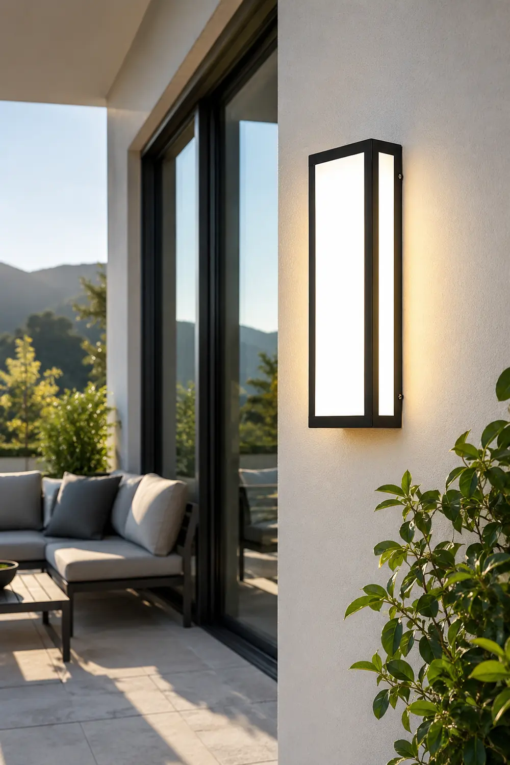 Rectangular LED Waterproof Black Modern Outdoor Exterior Light Wall Lamp - Lumpaz