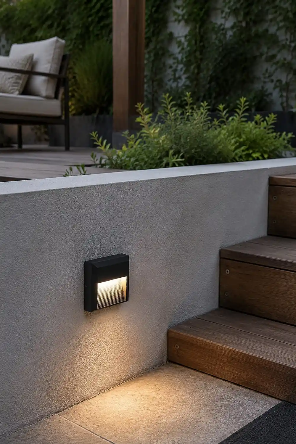 Waterproof Outdoor LED Step Lights Corner Lamp for Villa Courtyard Garden - Lumpaz