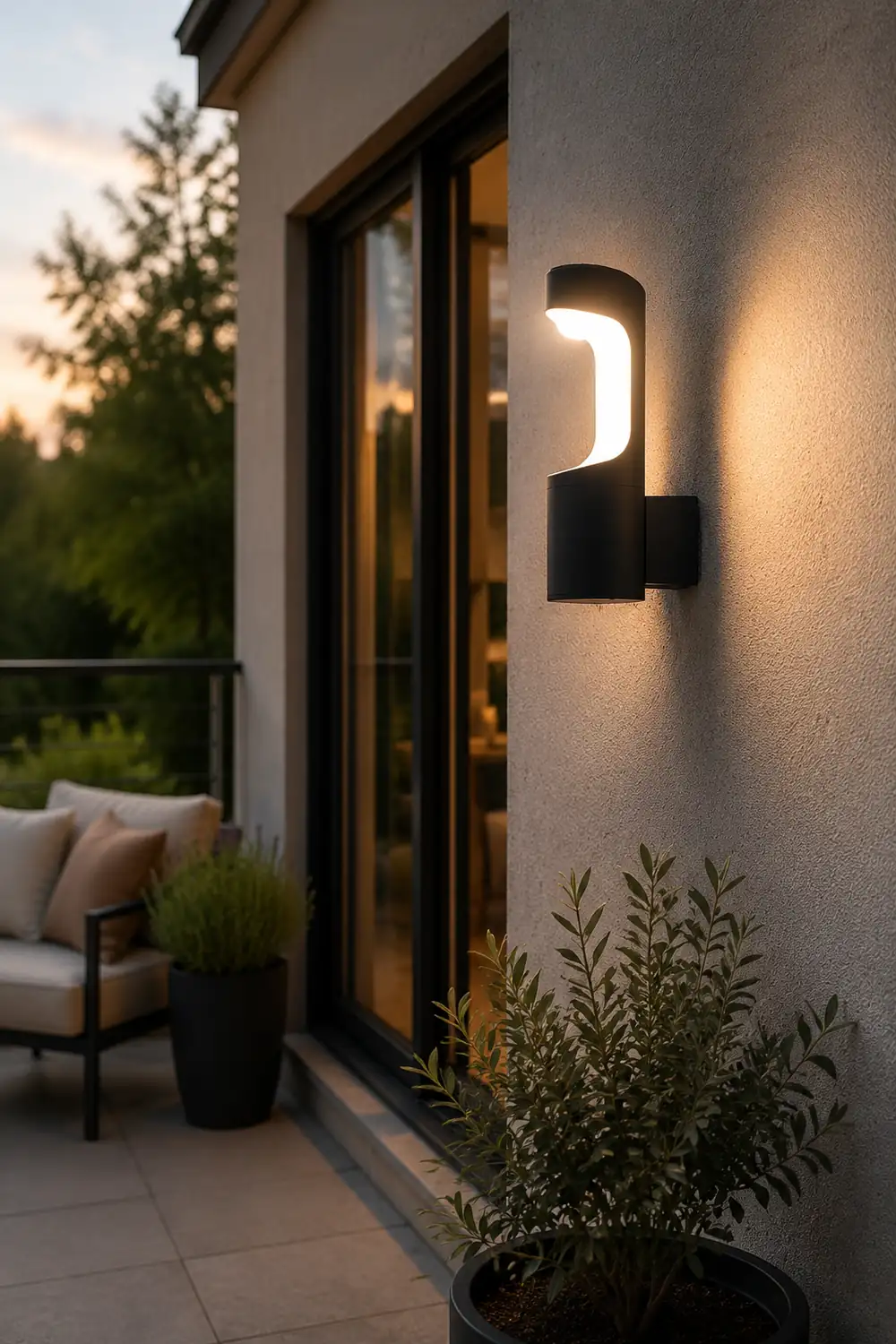 Creative LED Waterproof Black Modern Outdoor Wall Lamp Exterior Lights - Lumpaz