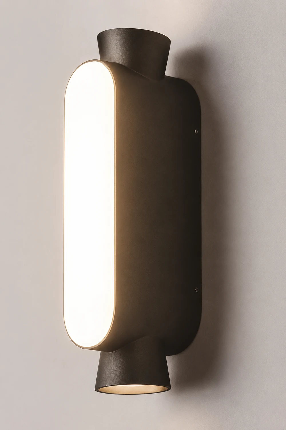 Waterproof LED Up and Down Lights Black Modern Outdoor Wall Sconce Lighting - Lumpaz