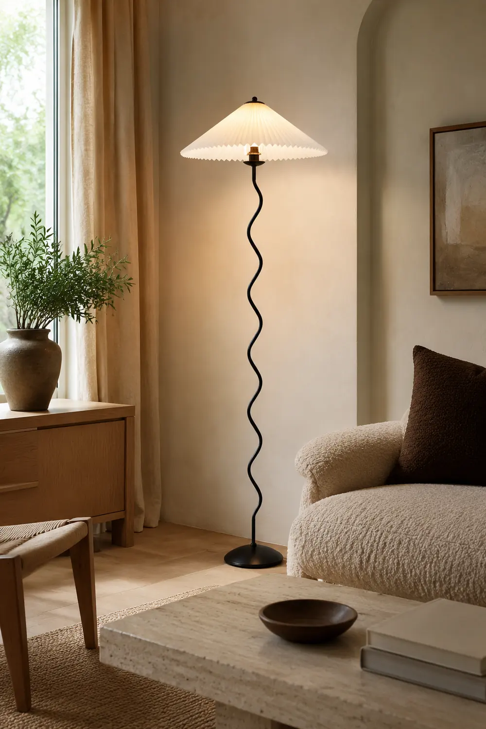 Wiggly Pleated Floor Lamp - Lumpaz
