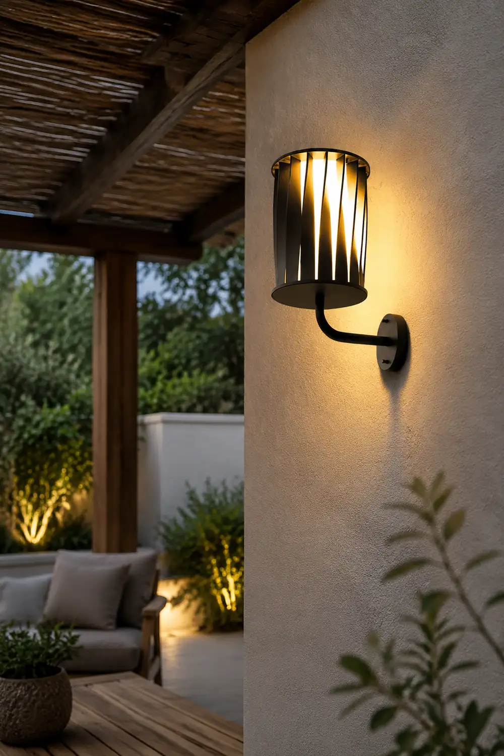 Creative Twisted Waterproof LED Modern Outdoor Wall Lamp Plug in Wall Lights - Lumpaz