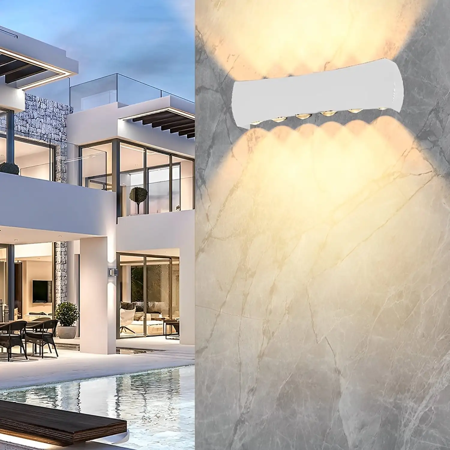 Up and Down Light LED Waterproof Creative Modern Wall Washer Lights - Lumpaz