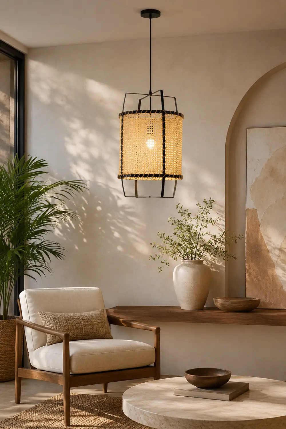 Rattan Cane Pendant Lamp - Lumpaz
