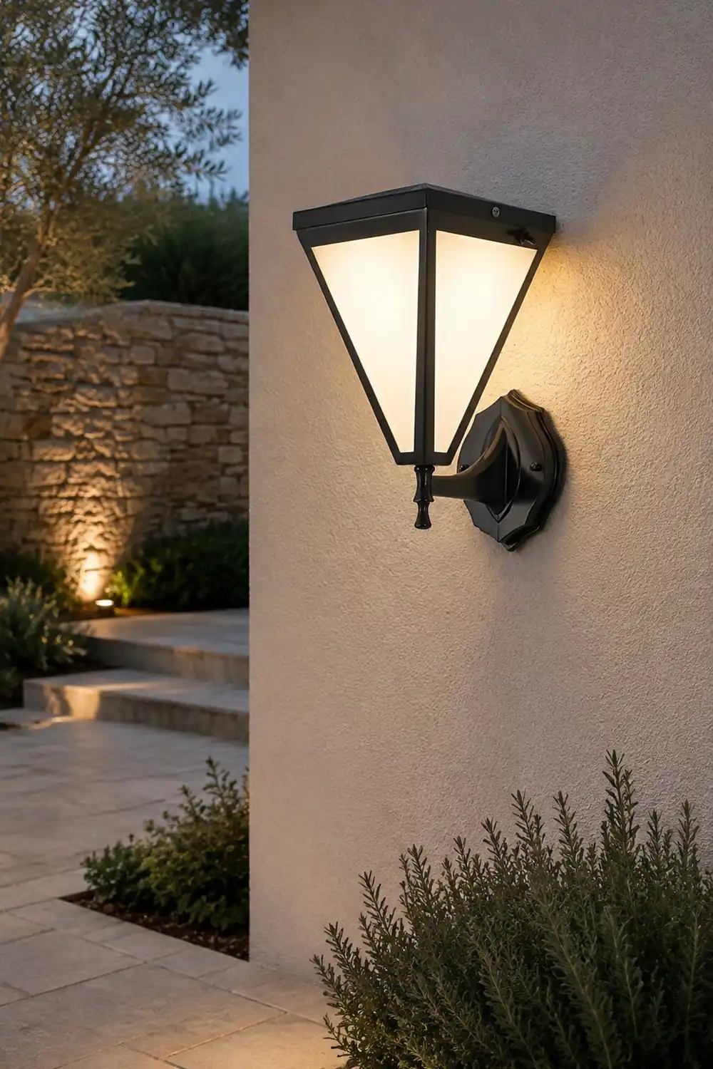 Retro Dimmable LED Waterproof Modern Solar Plug in Wall Sconce Wall Lamp - Lumpaz