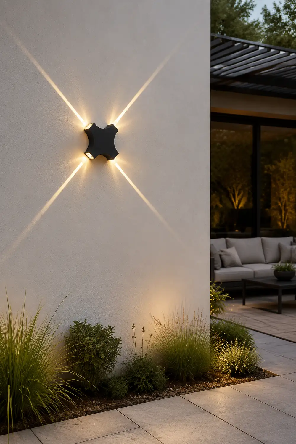 Creative Starlight Decorative LED Waterproof Black Modern Wall Lamp - Lumpaz
