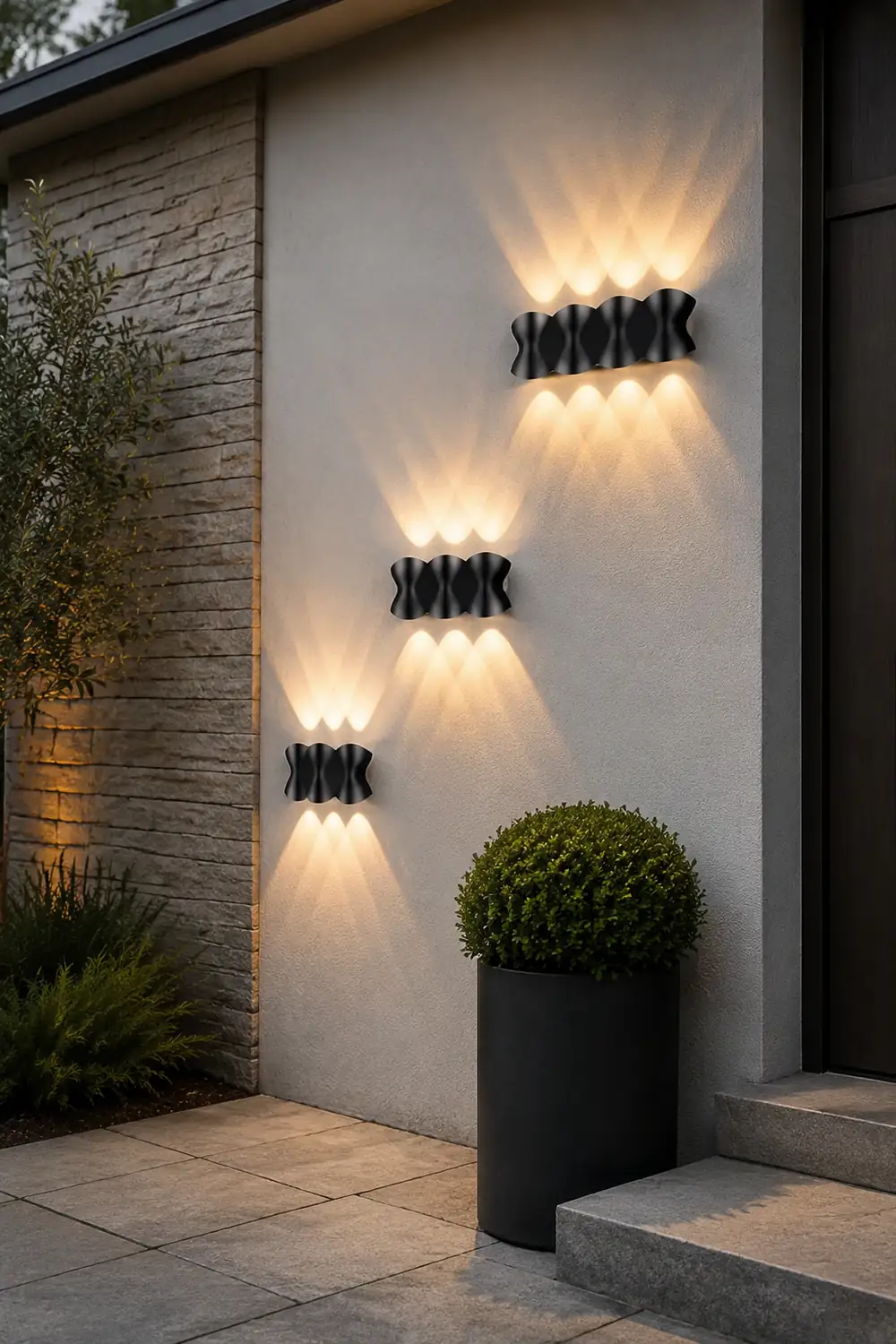 Creative LED Up and Down Lights Waterproof Modern Outdoor Wall Lamp - Lumpaz