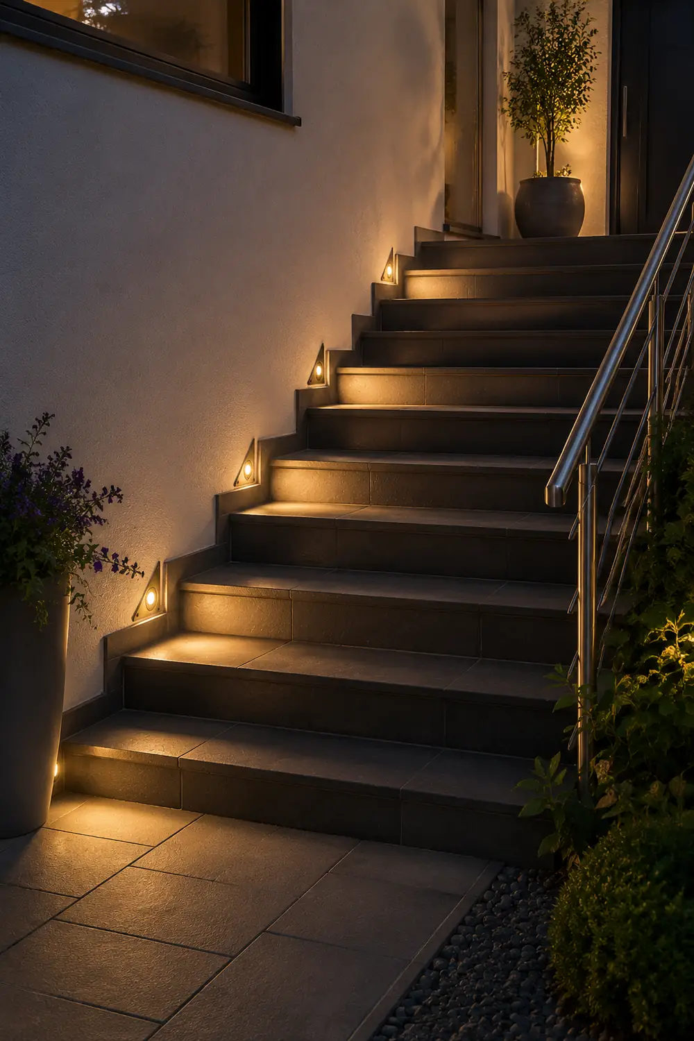 Outdoor LED Embedded Steps Stairs Lights Waterproof for Courtyard Lawn Garden - Lumpaz