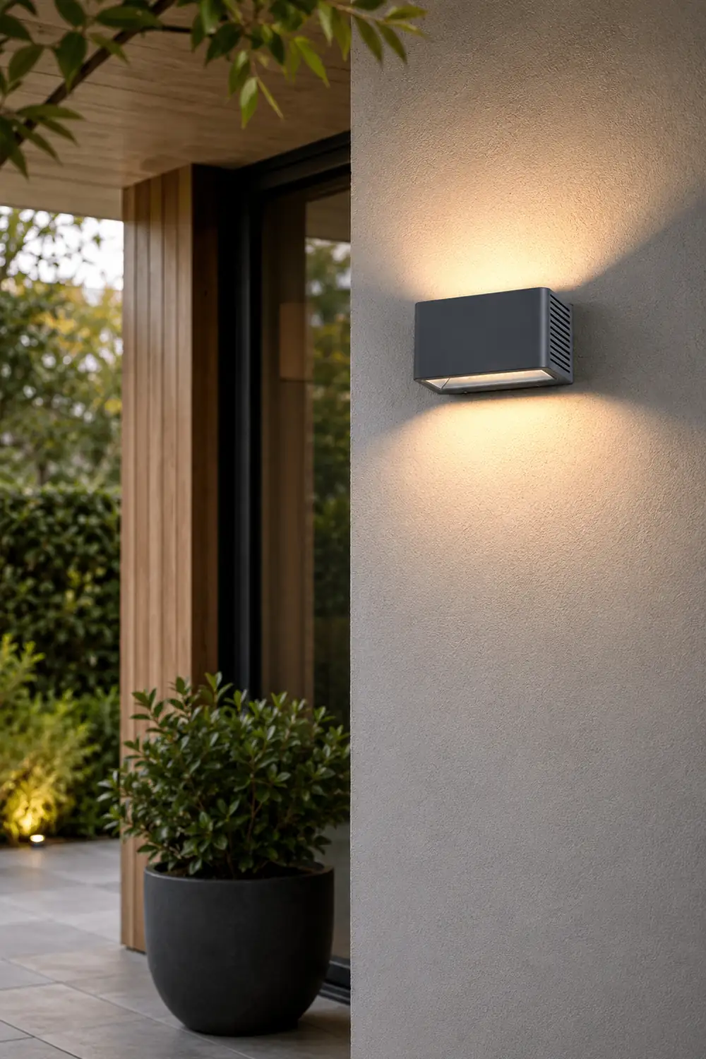 Rectangle LED Waterproof Nordic Up and Down Lights Outdoor Wall Lights Sconces - Lumpaz