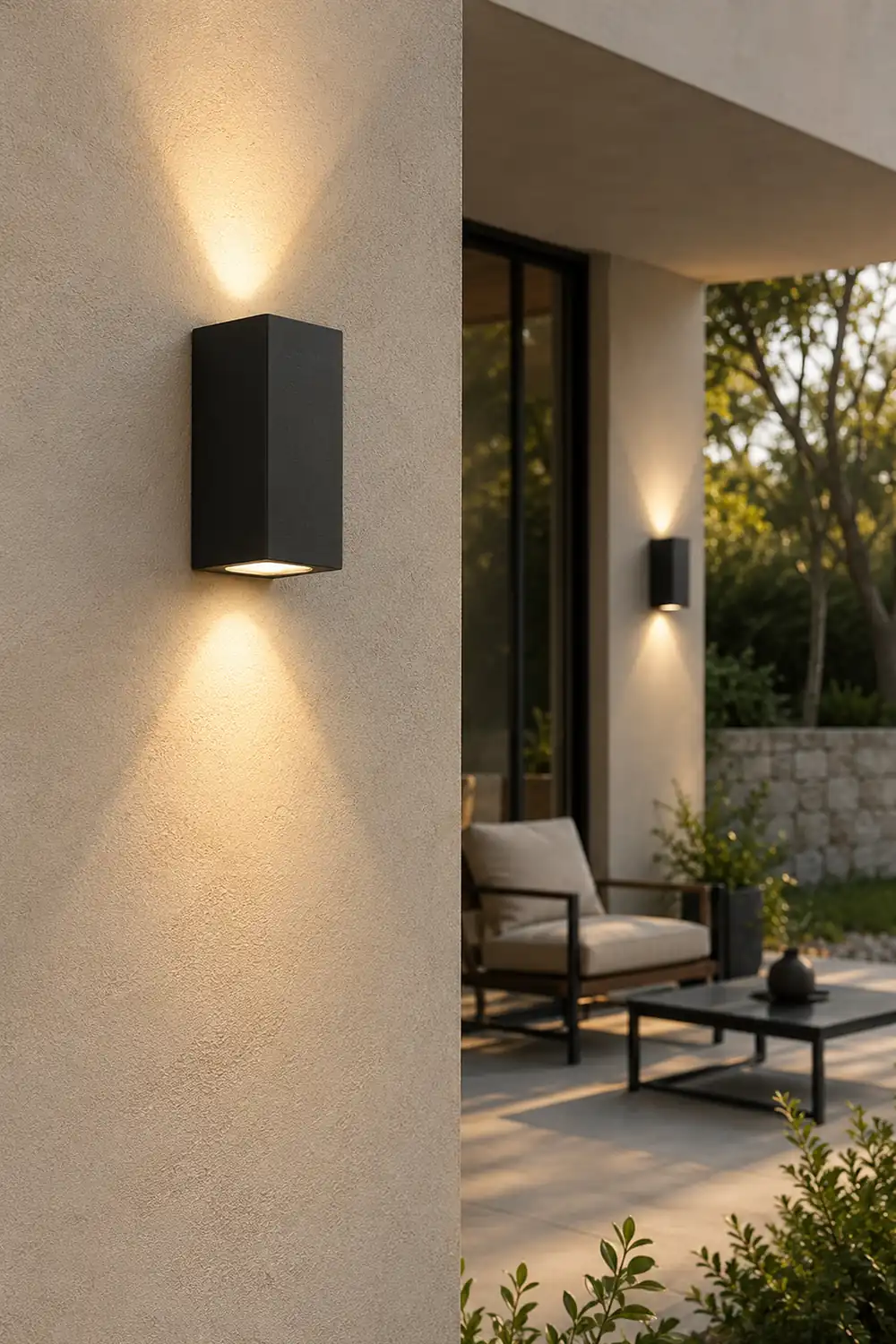 Modern Square Design Outdoor Waterproof Wall Light for Villa Courtyard Balcony - Lumpaz