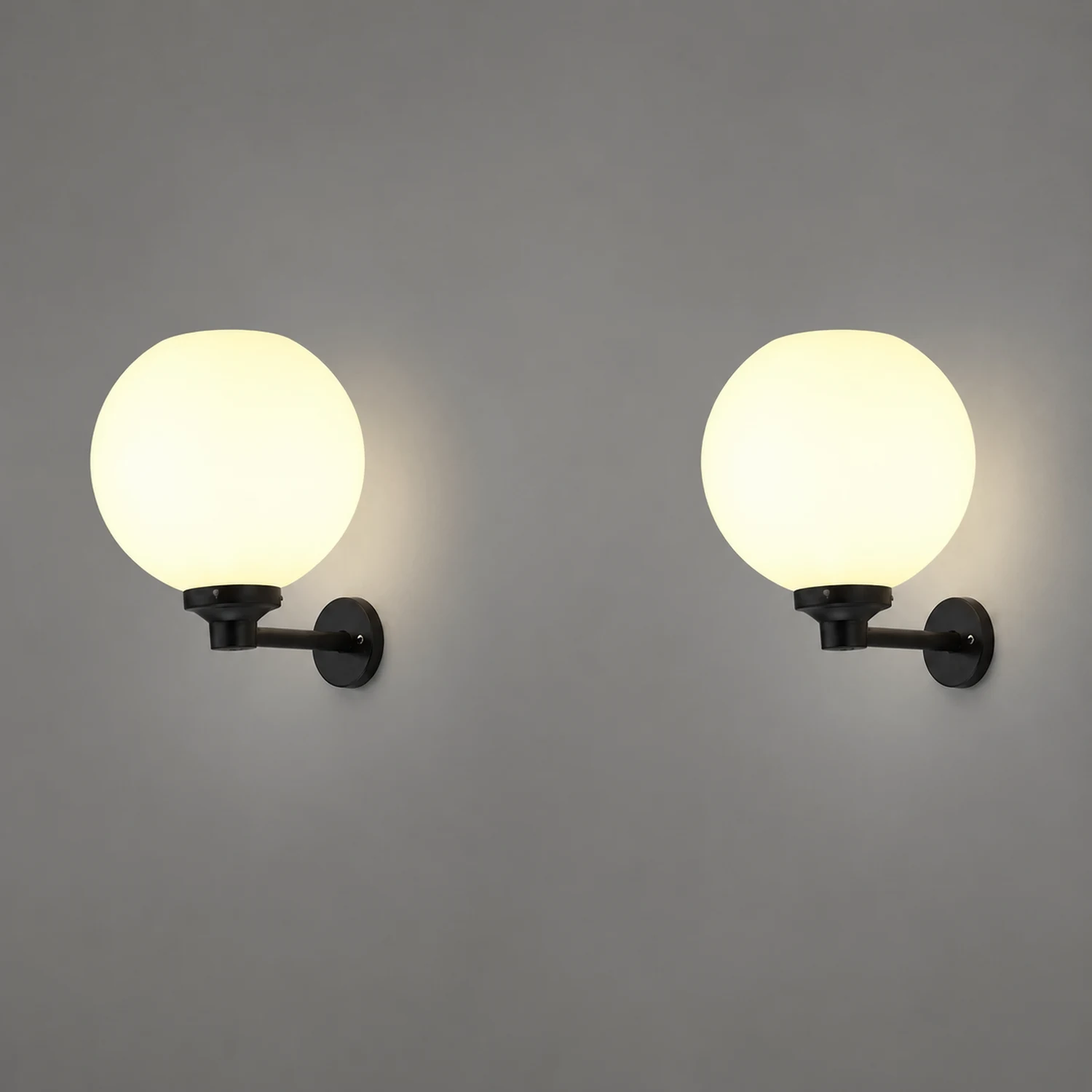Round Three Step Dimming LED Modern Solar Wall Lights Outdoor Wall Lamp - Lumpaz