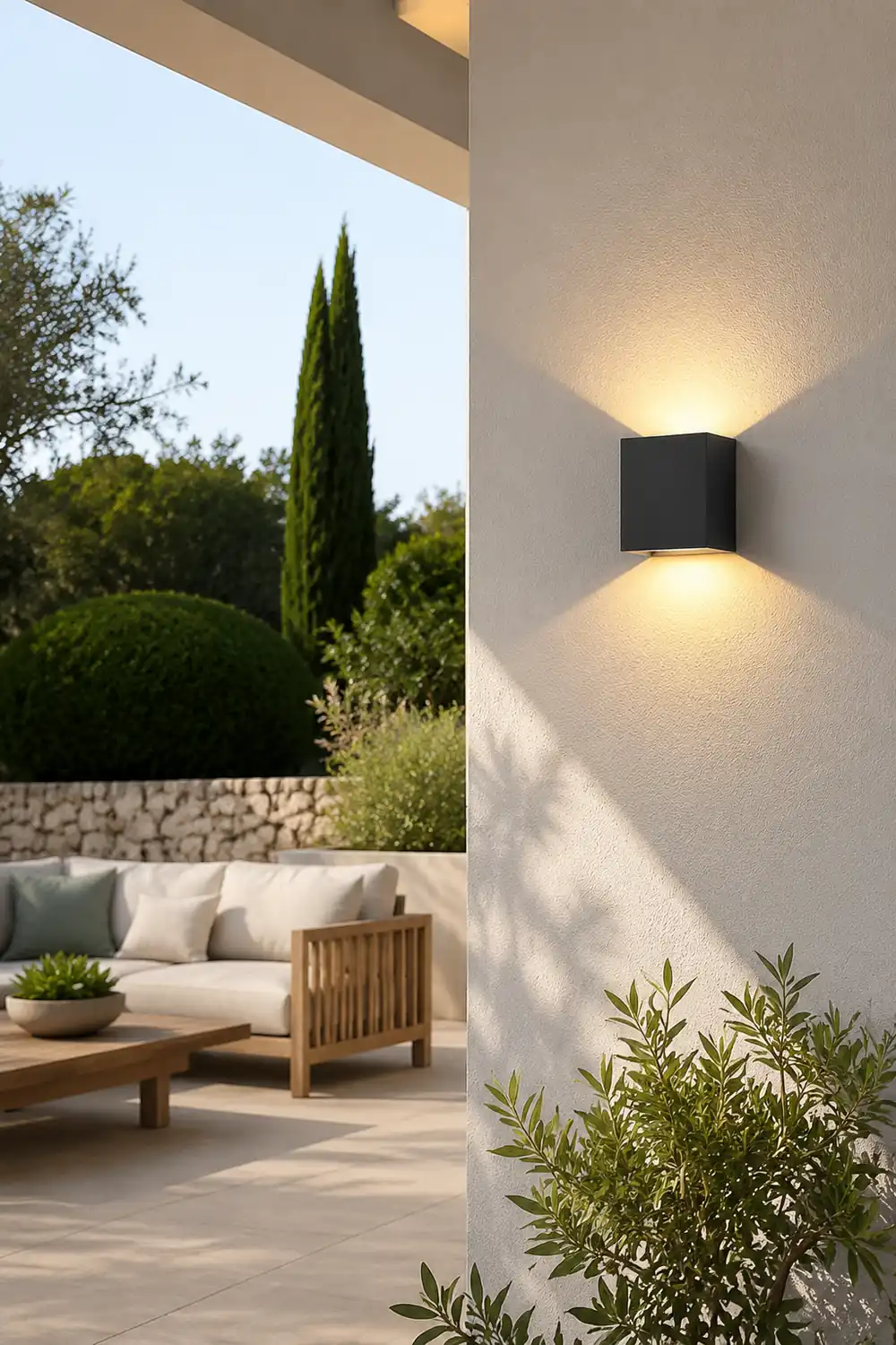 Waterproof Square LED up and down Lighting Modern Outdoor Wall Lights - Lumpaz