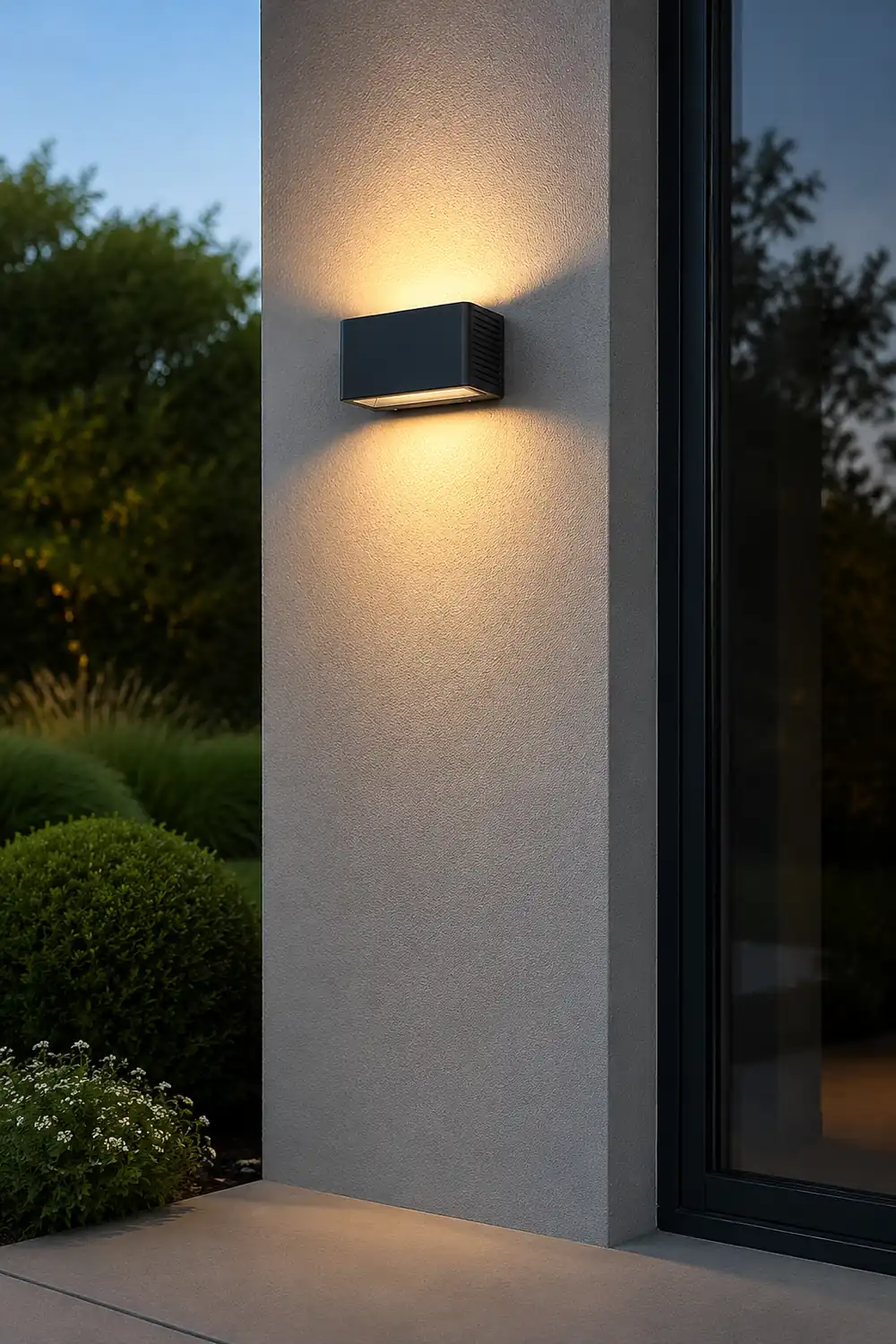 Rectangle LED Waterproof Nordic Up and Down Lights Outdoor Wall Lights Sconces - Lumpaz