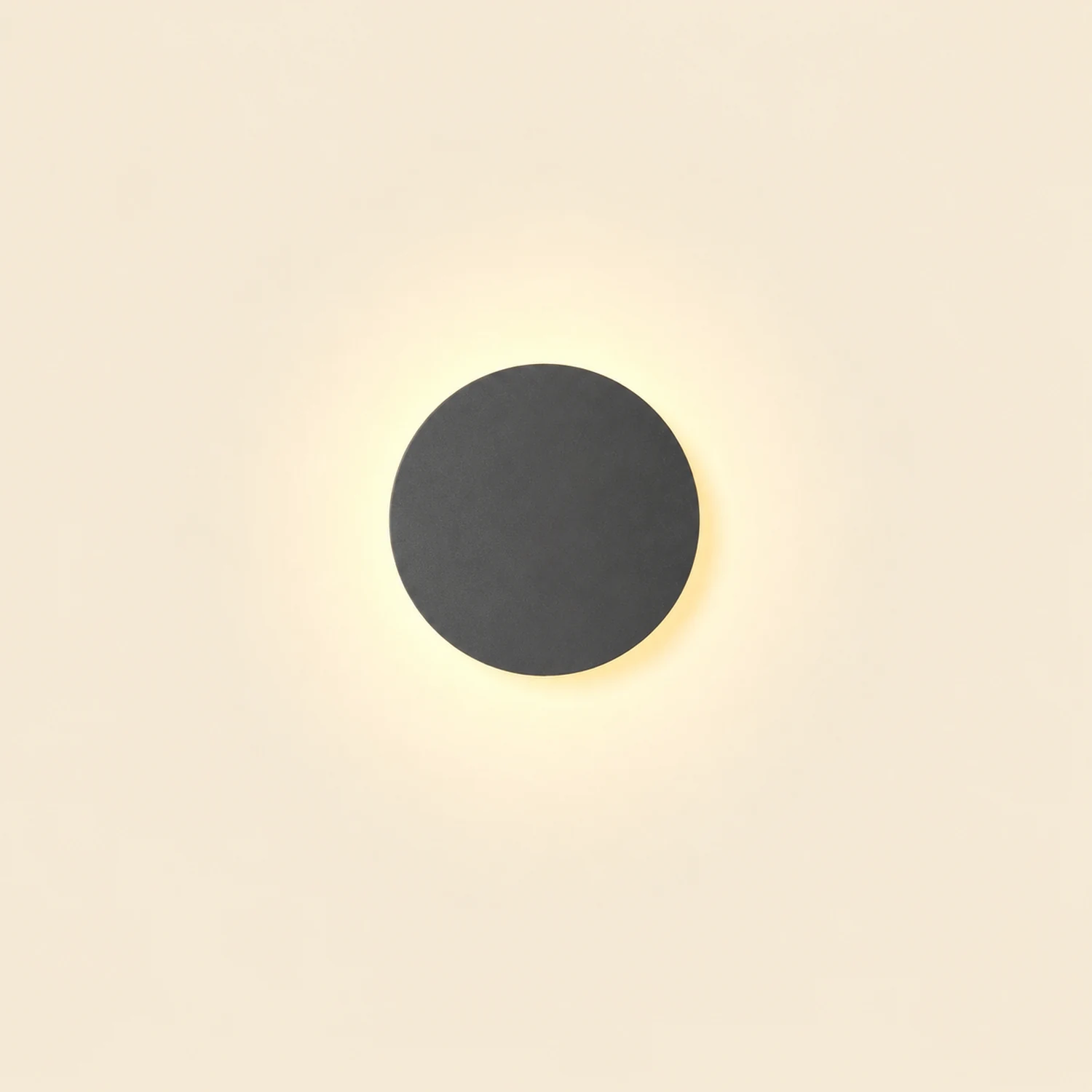 Flat Square Round LED Waterproof Black Modern Outdoor Wall Lights Wall Lamp - Lumpaz