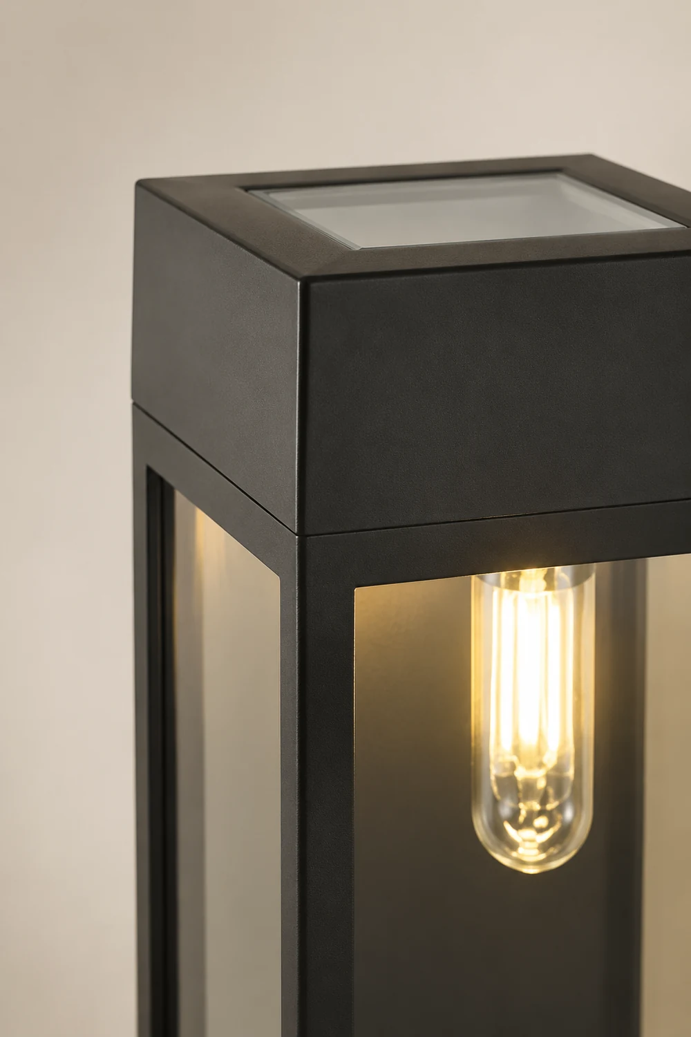 Rectangular Glass LED Waterproof Light-controlled Solar Wall Lamp - Lumpaz