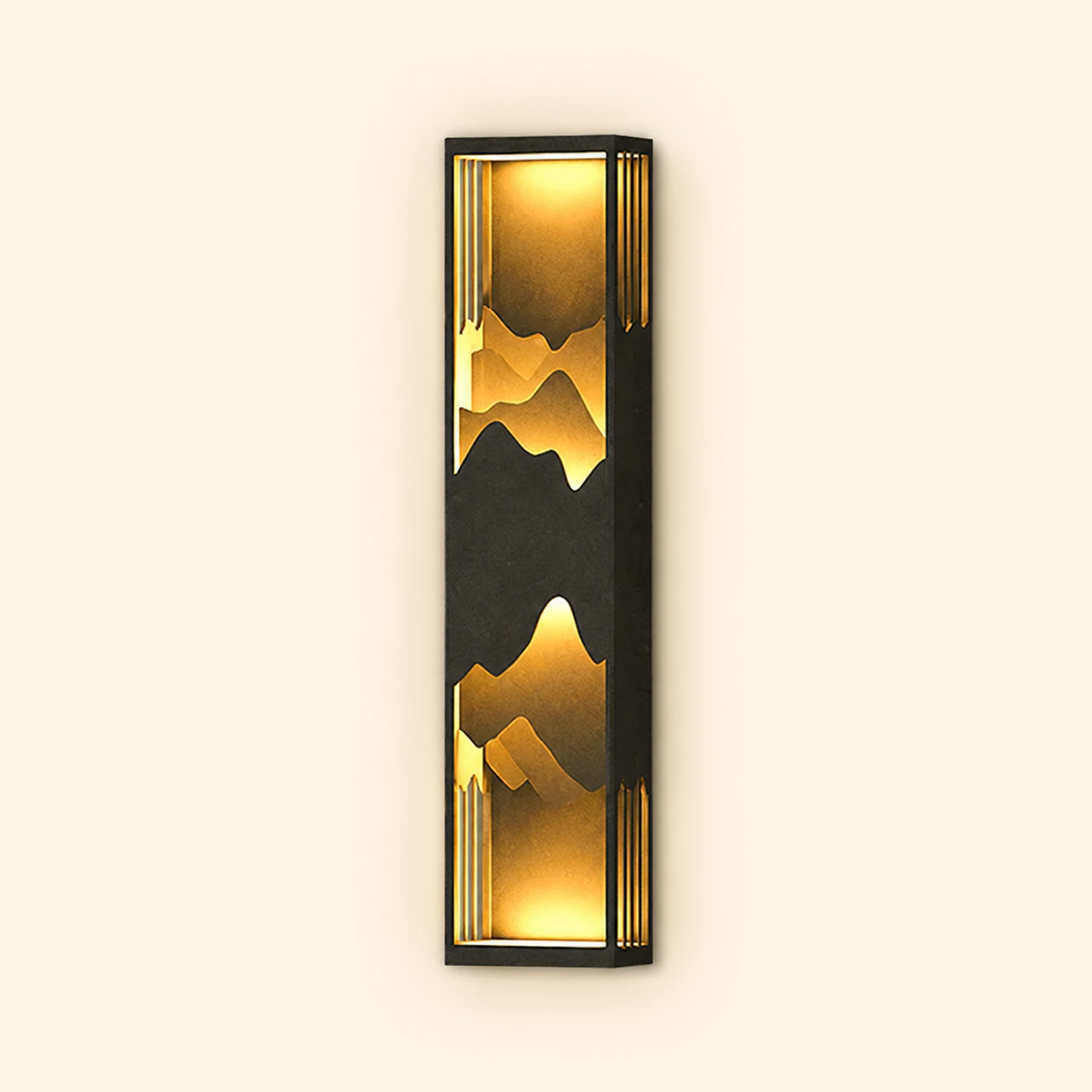 Mountain Scenery LED up Down Lighting Waterproof Solar Wall Lamp Porch Lights - Lumpaz