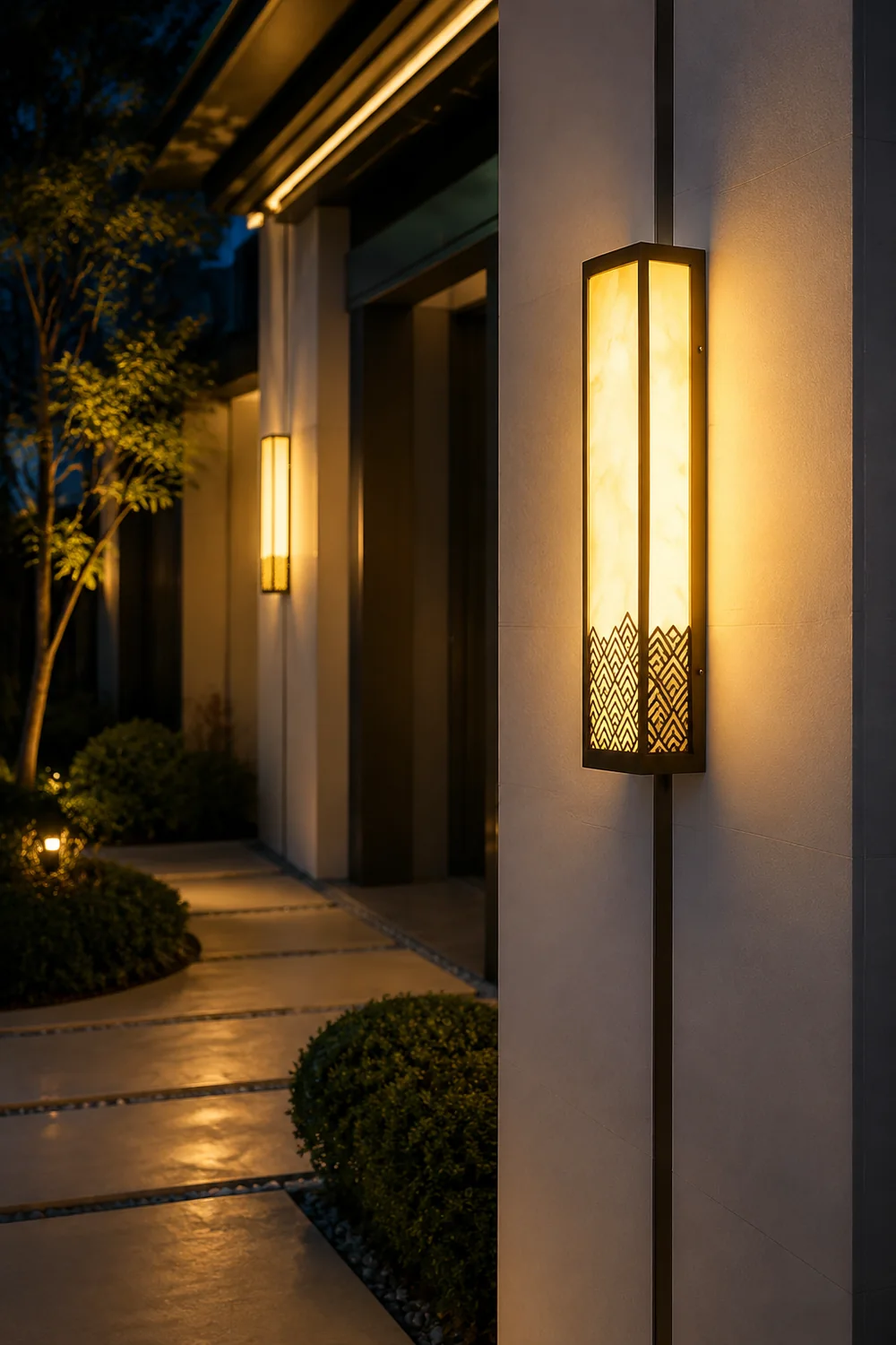 Vintage Waterproof Stainless Steel Brown Wall Lamp Exterior Lights - Lumpaz