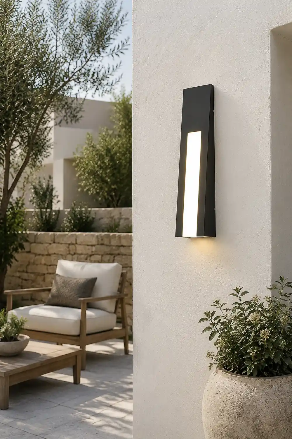 Minimalist LED Waterproof Black Modern Outdoor Wall Lamp Exterior Lights - Lumpaz