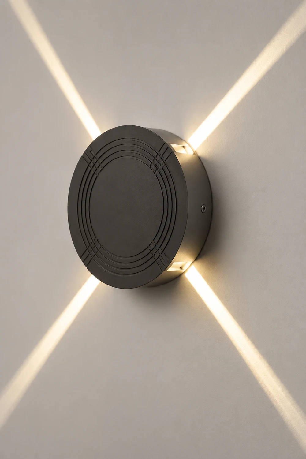Round Square LED 12W Cross Star Lights Waterproof Modern Wall Lamp - Lumpaz