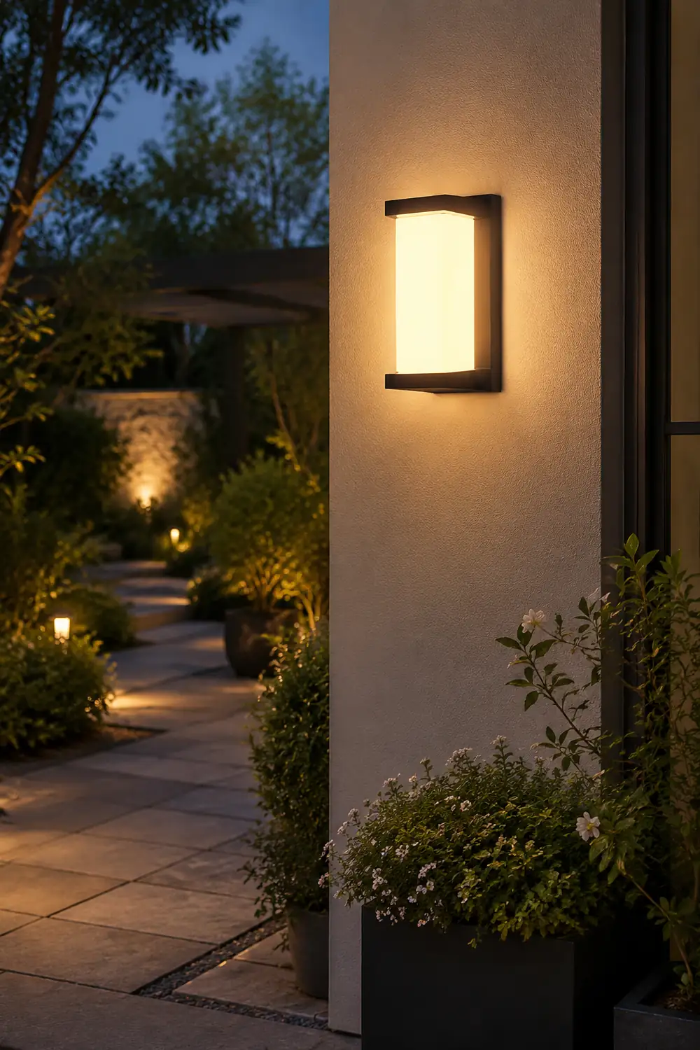 Creative Geometric Waterproof Black Modern Outdoor Wall Lights Wall Lamp - Lumpaz