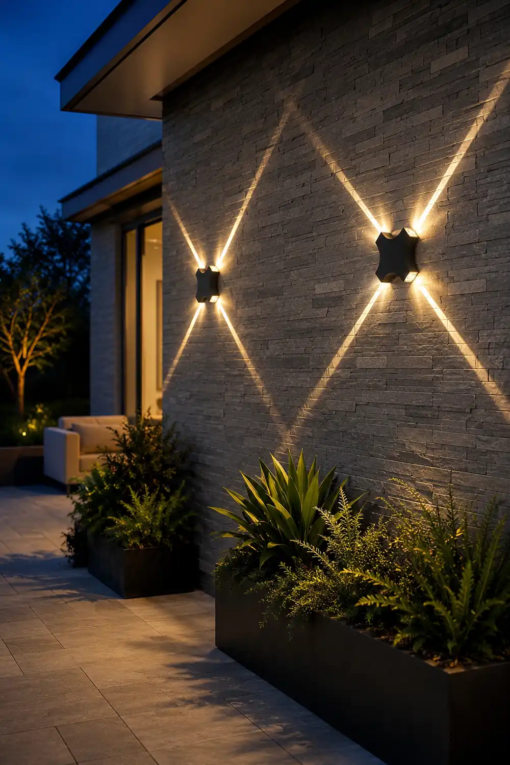 Creative Starlight Decorative LED Waterproof Black Modern Wall Lamp - Lumpaz