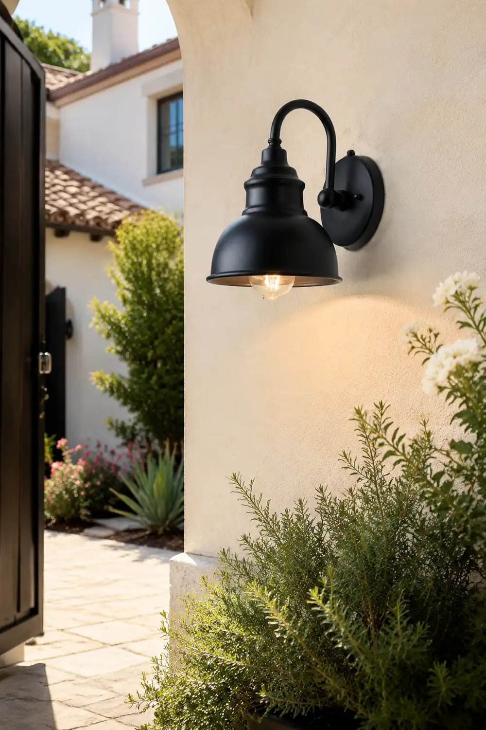Retro Outdoor Waterproof Balcony Exterior Wall Light Gate Light with Light Sense - Lumpaz
