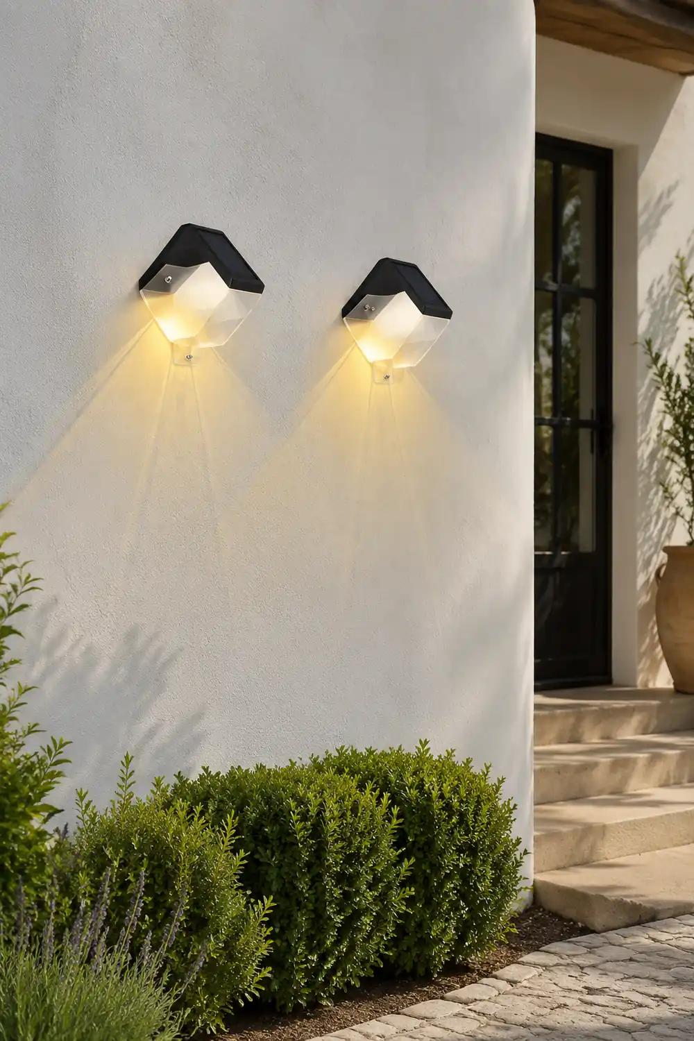 2Pcs Waterproof LED Multi Color Light Modern Solar Wall Washer Light - Lumpaz